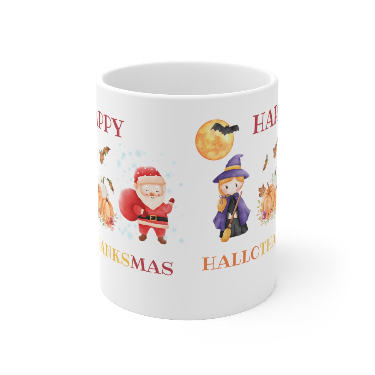 Happy Hallothanksmas Ceramic Mug 11oz