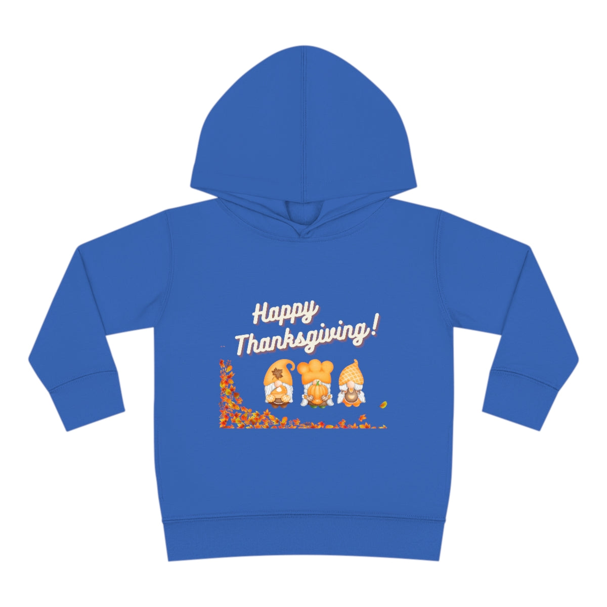 Happy Thanksgiving Gnome Toddler Pullover Fleece Hoodie