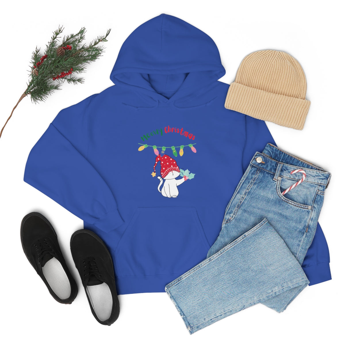 Meowy Christmas Heavy Blend™ Hooded Sweatshirt