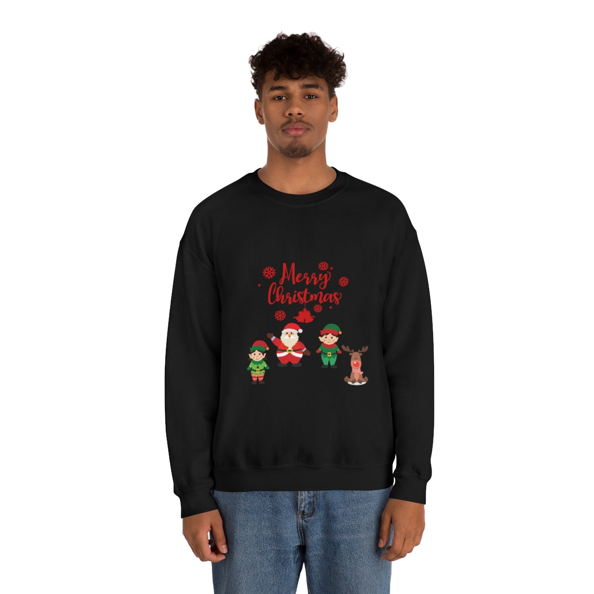 Merry Christmas From Santa & Helpers Unisex Heavy Blend™ Crewneck Sweatshirt