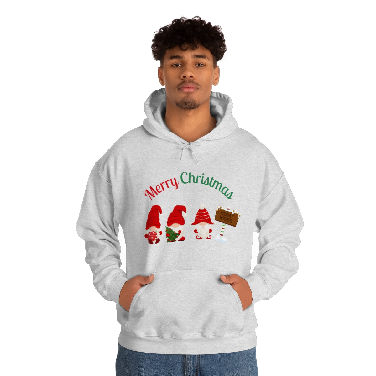 Cute Gnome Merry Christmas Unisex Heavy Blend™ Hooded Sweatshirt