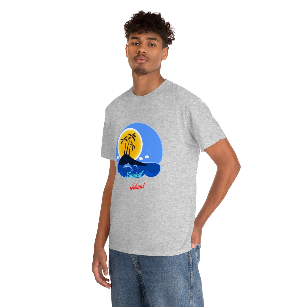 Tropical Island Unisex Heavy Cotton Tee