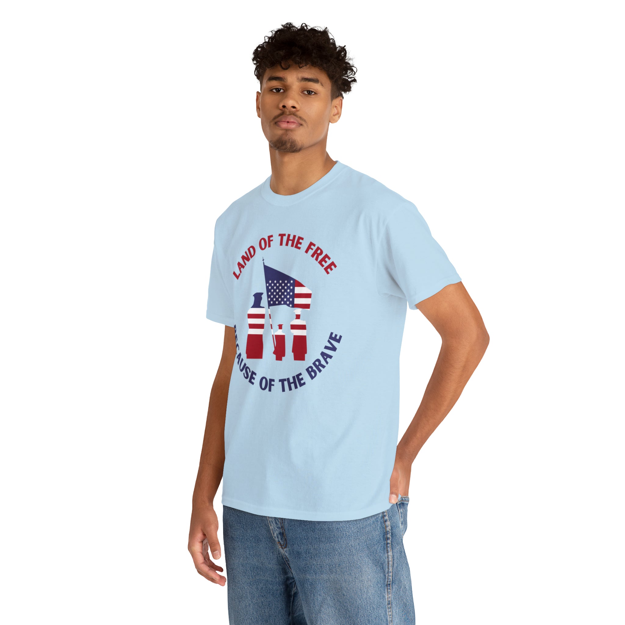 Memorial Day Land of The Free Unisex Heavy Cotton Tee