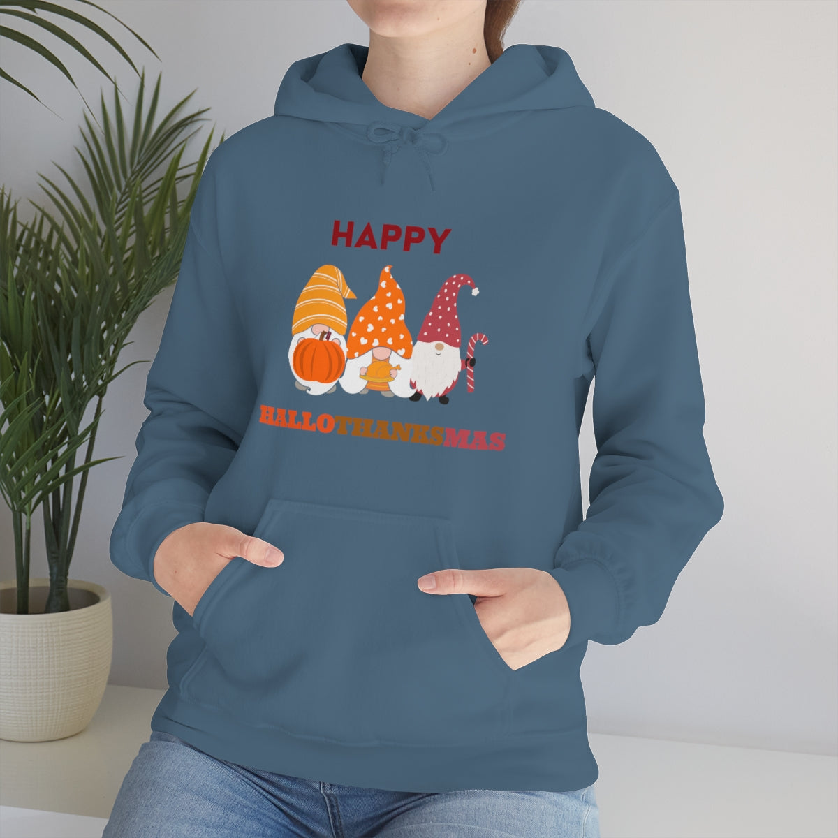 Happy Hallothanksmas Unisex Heavy Blend™ Hooded Sweatshirt