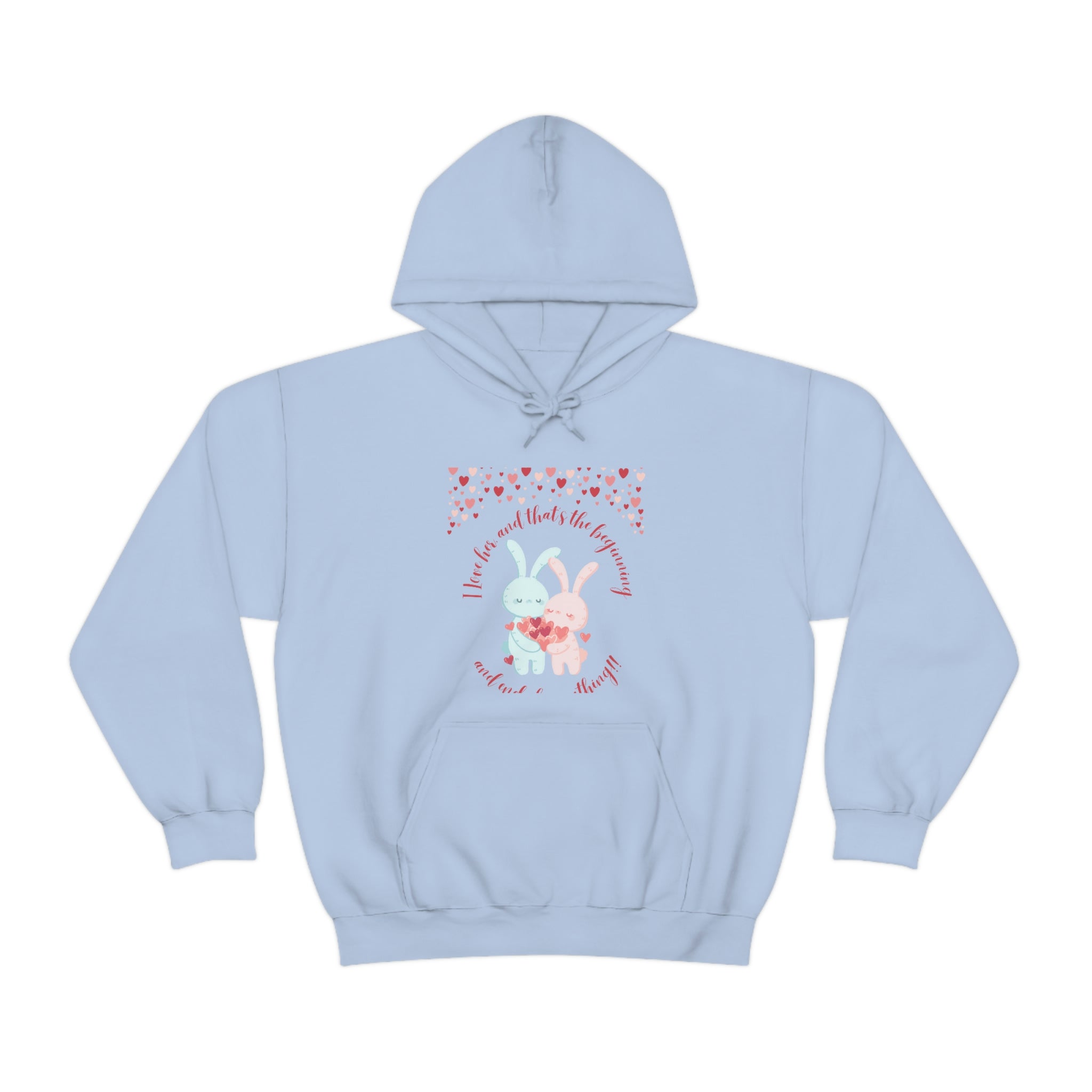 The I Love Her U & Me Unisex Heavy Blend™ Hooded Sweatshirt