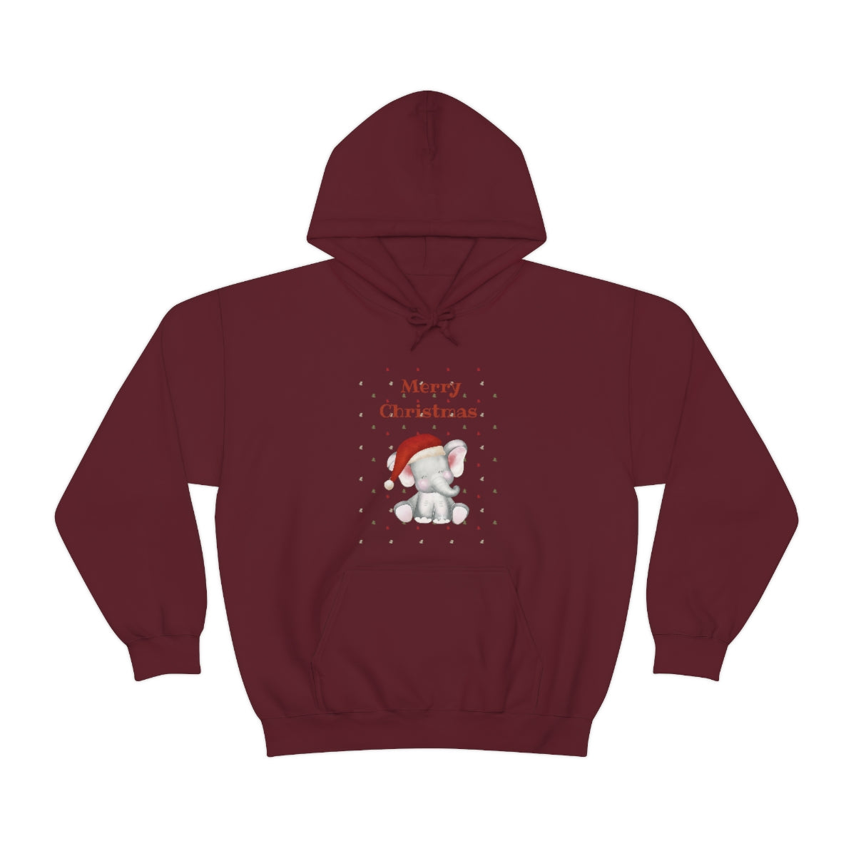 Cute Christmas Elephant Unisex Heavy Blend™ Hooded Sweatshirt