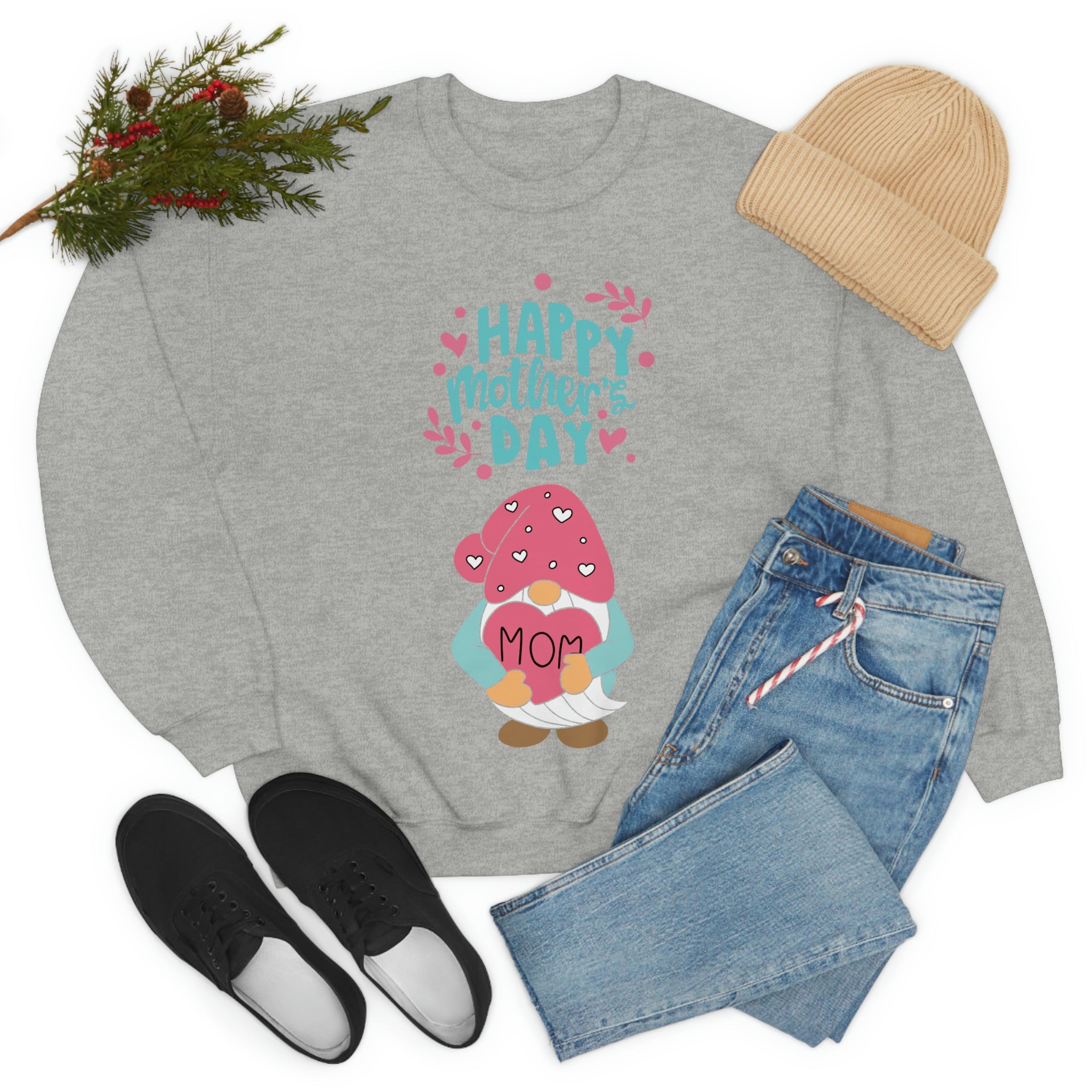 Happy Mother's Day Gnome Unisex Heavy Blend™ Crewneck Sweatshirt