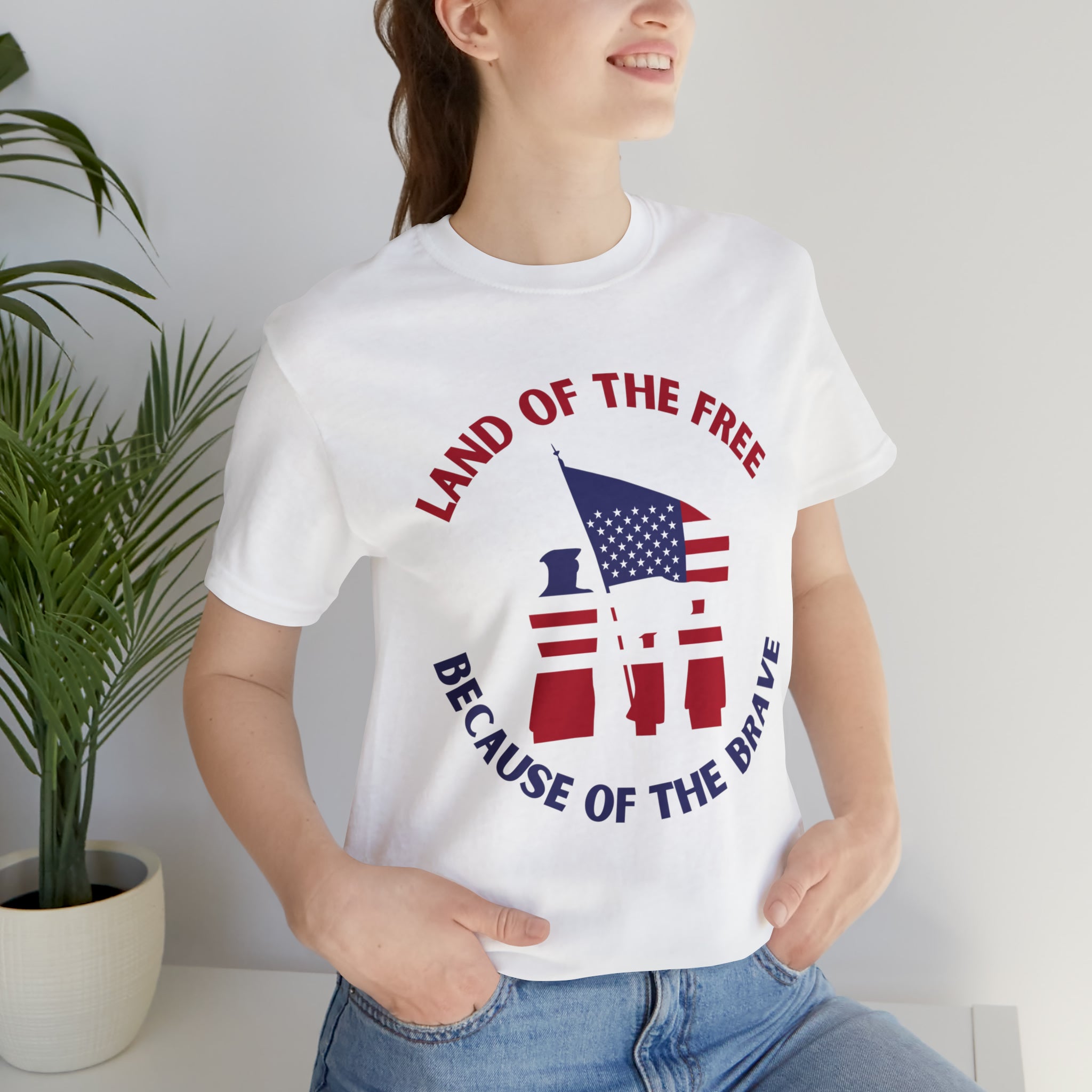 Memorial Day Land Of The Free Unisex Jersey Short Sleeve Tee