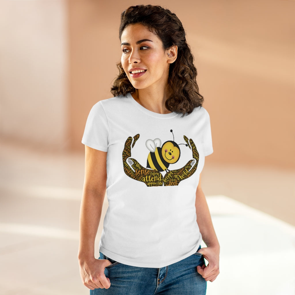 Bee Happy Women's Heavy Cotton Tee