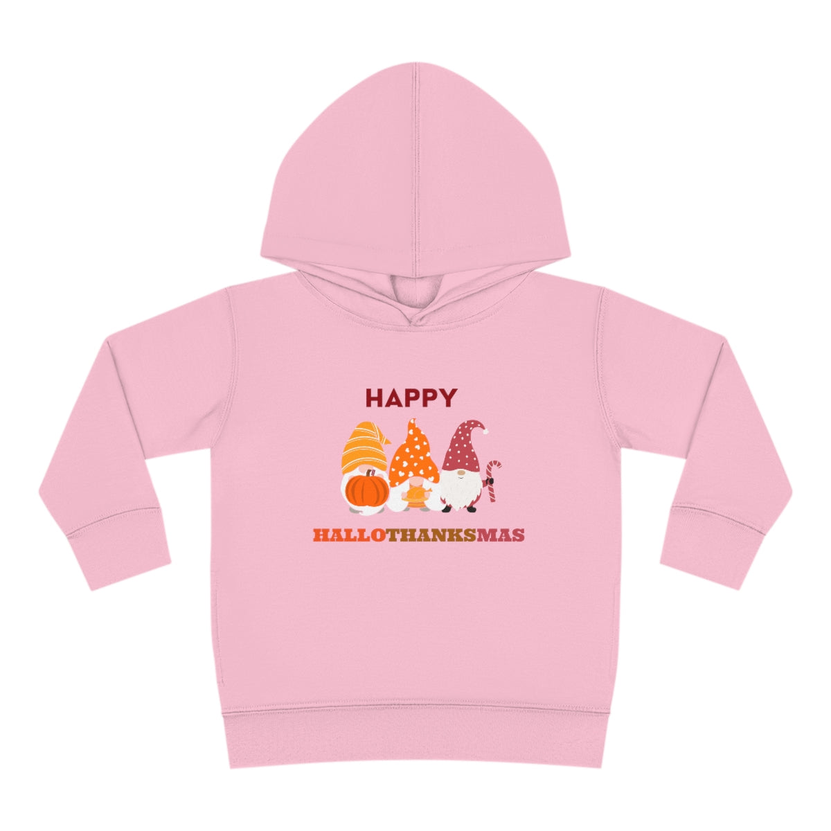 Happy Hallothanksmas Toddler Pullover Fleece Hoodie