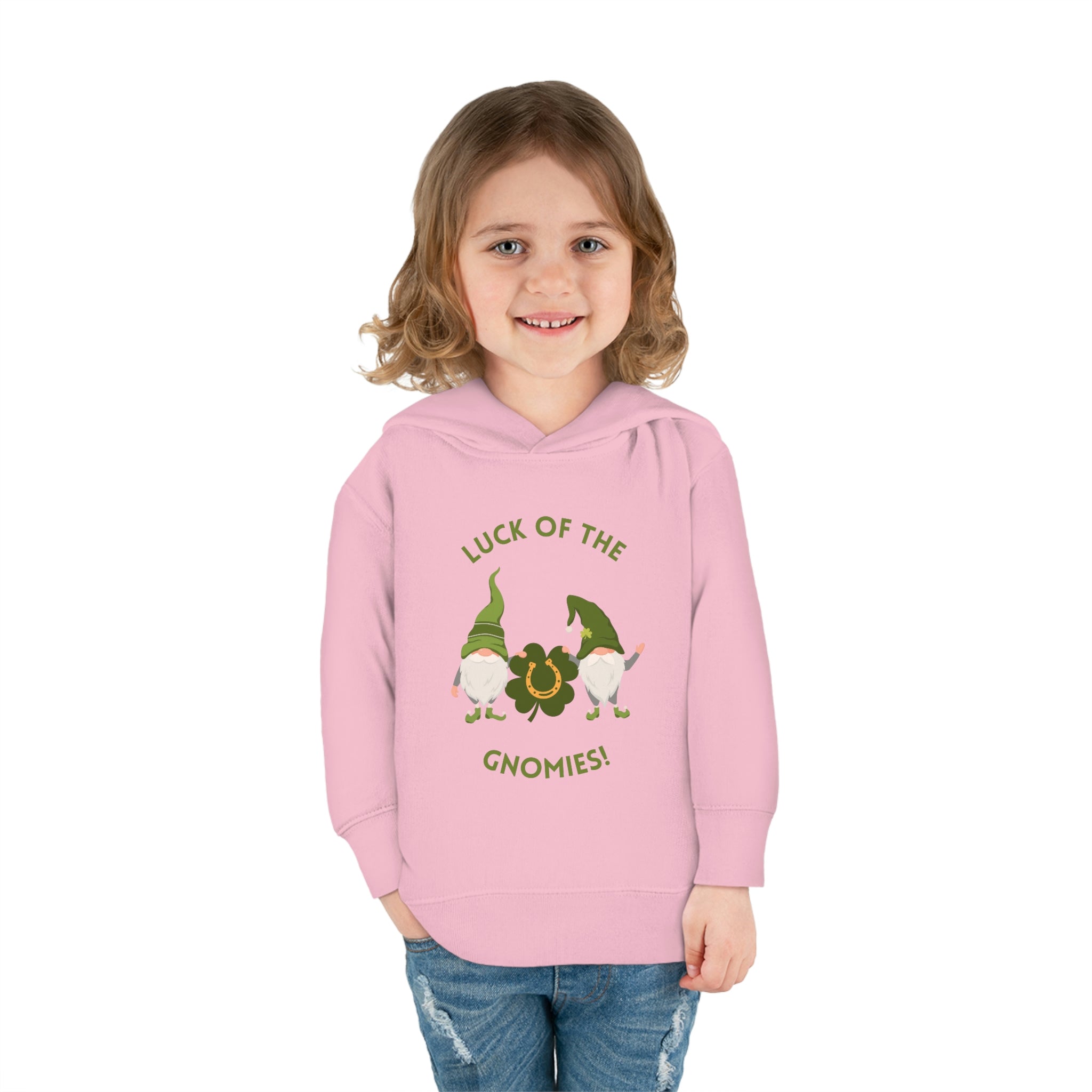 The Luck Of The Gnomies! Toddler Pullover Fleece Hoodie