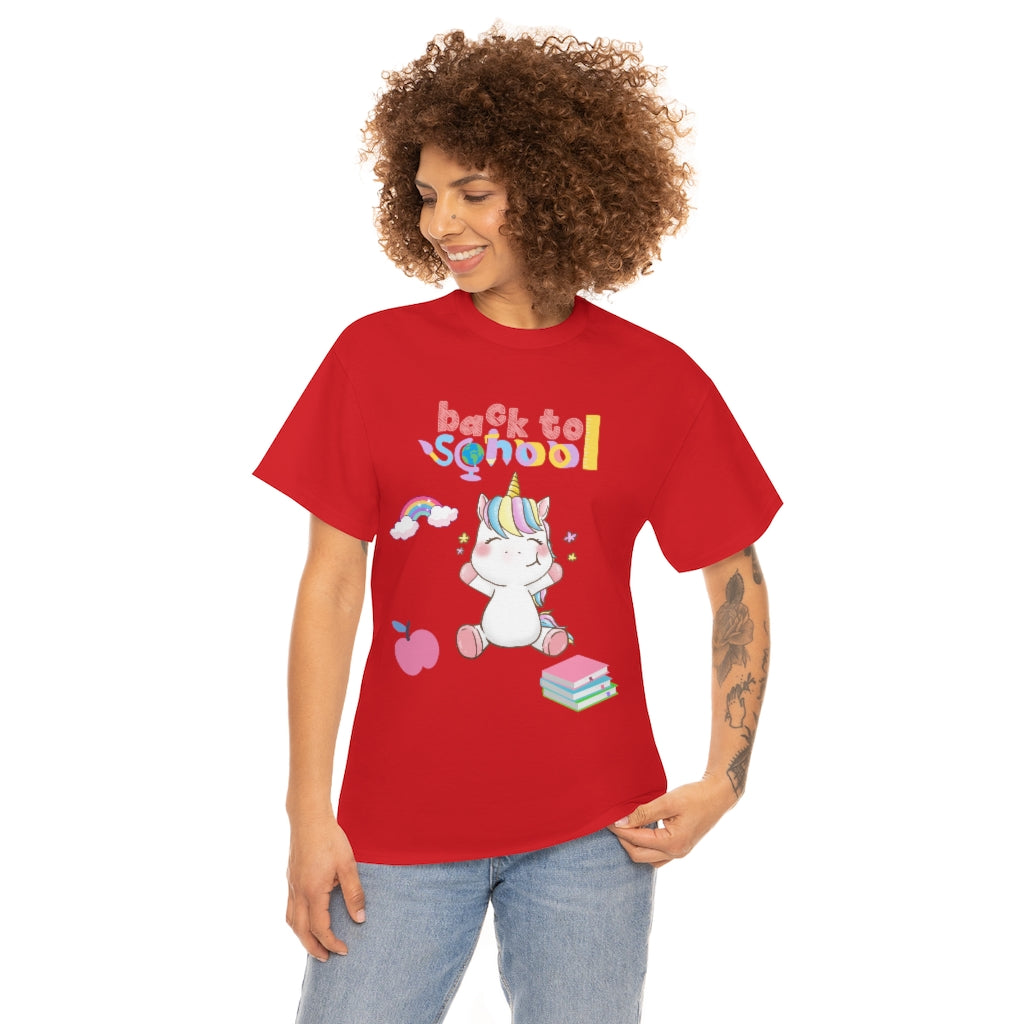 Back to School Unicorn Unisex Heavy Cotton Tee