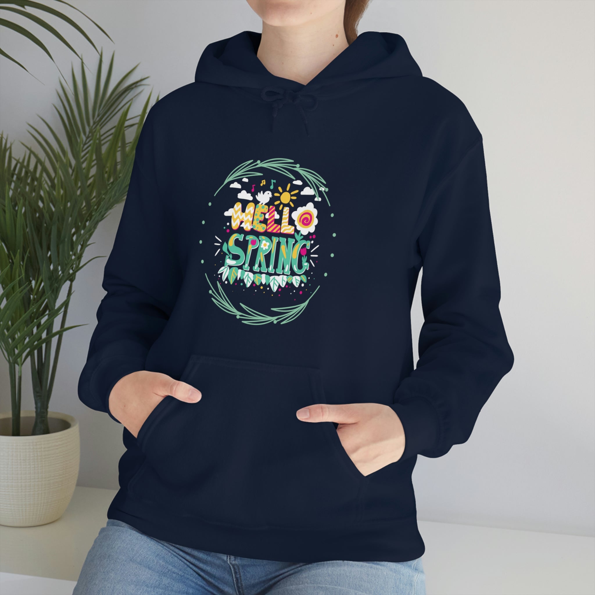 Hello Spring Unisex Heavy Blend™ Hooded Sweatshirt