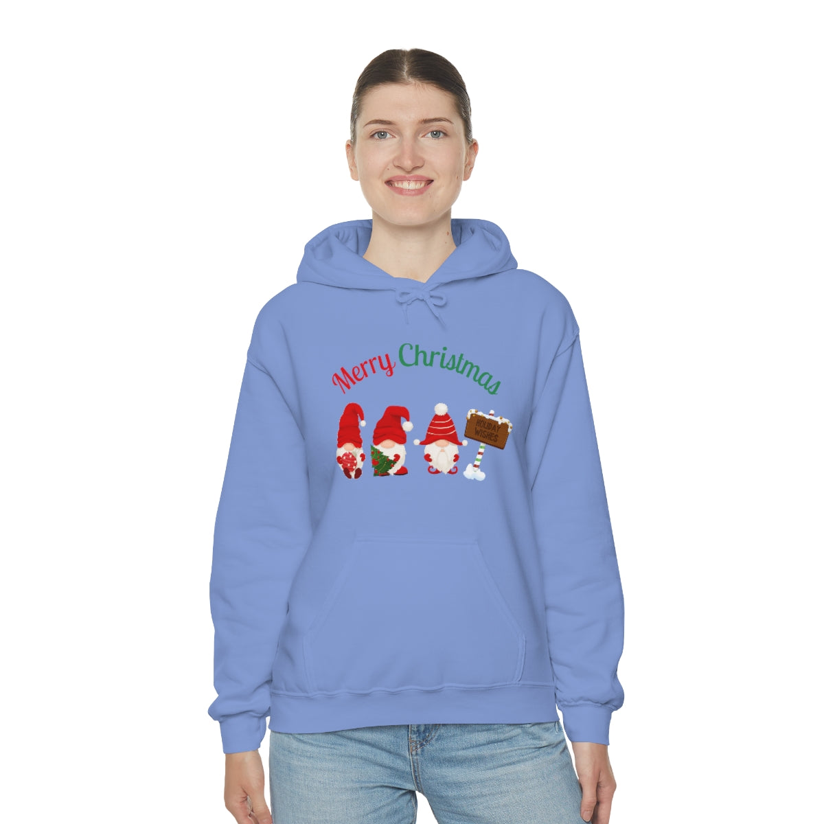 Cute Gnome Merry Christmas Unisex Heavy Blend™ Hooded Sweatshirt