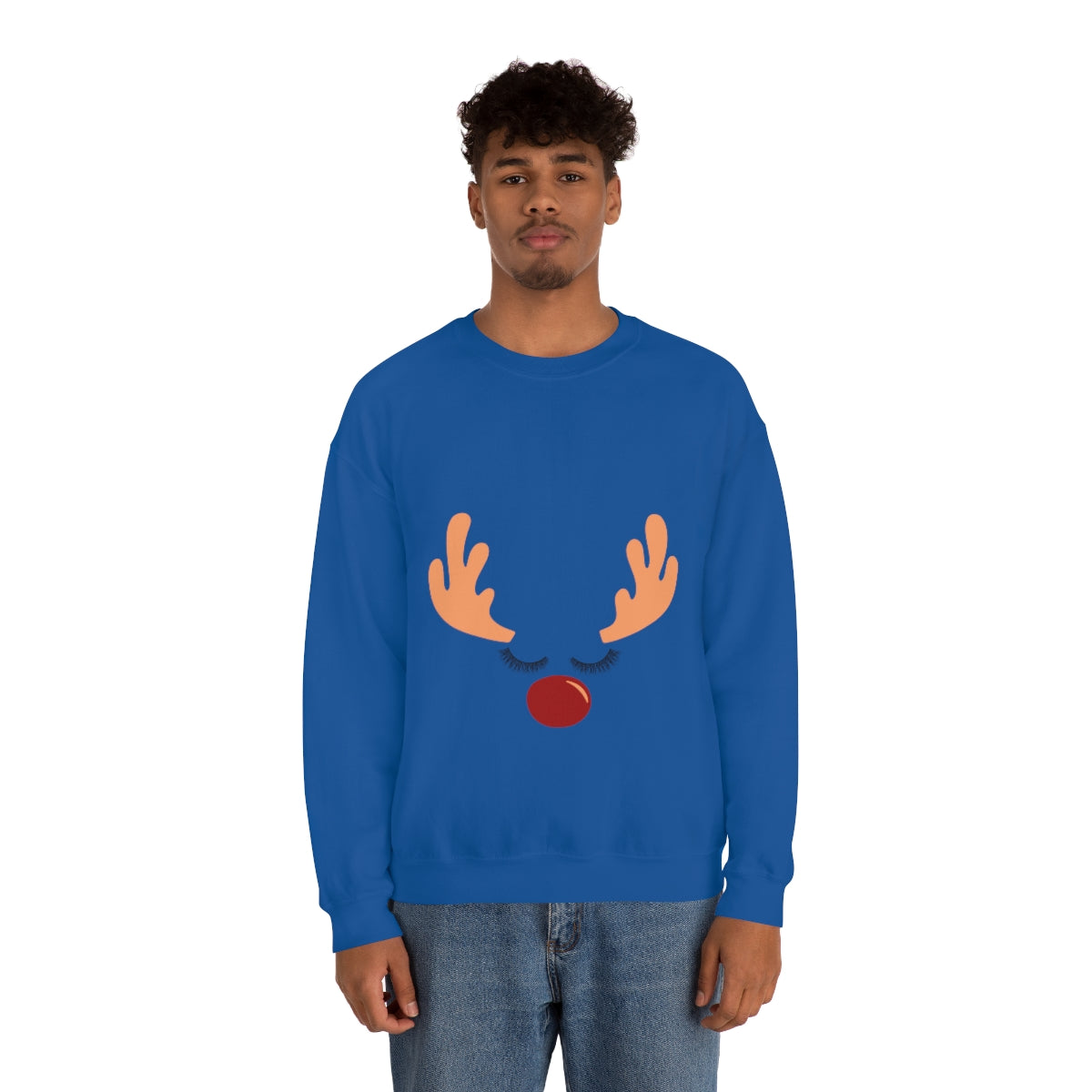 Reindeer Christmas Unisex Heavy Blend™ Crewneck Sweatshirt