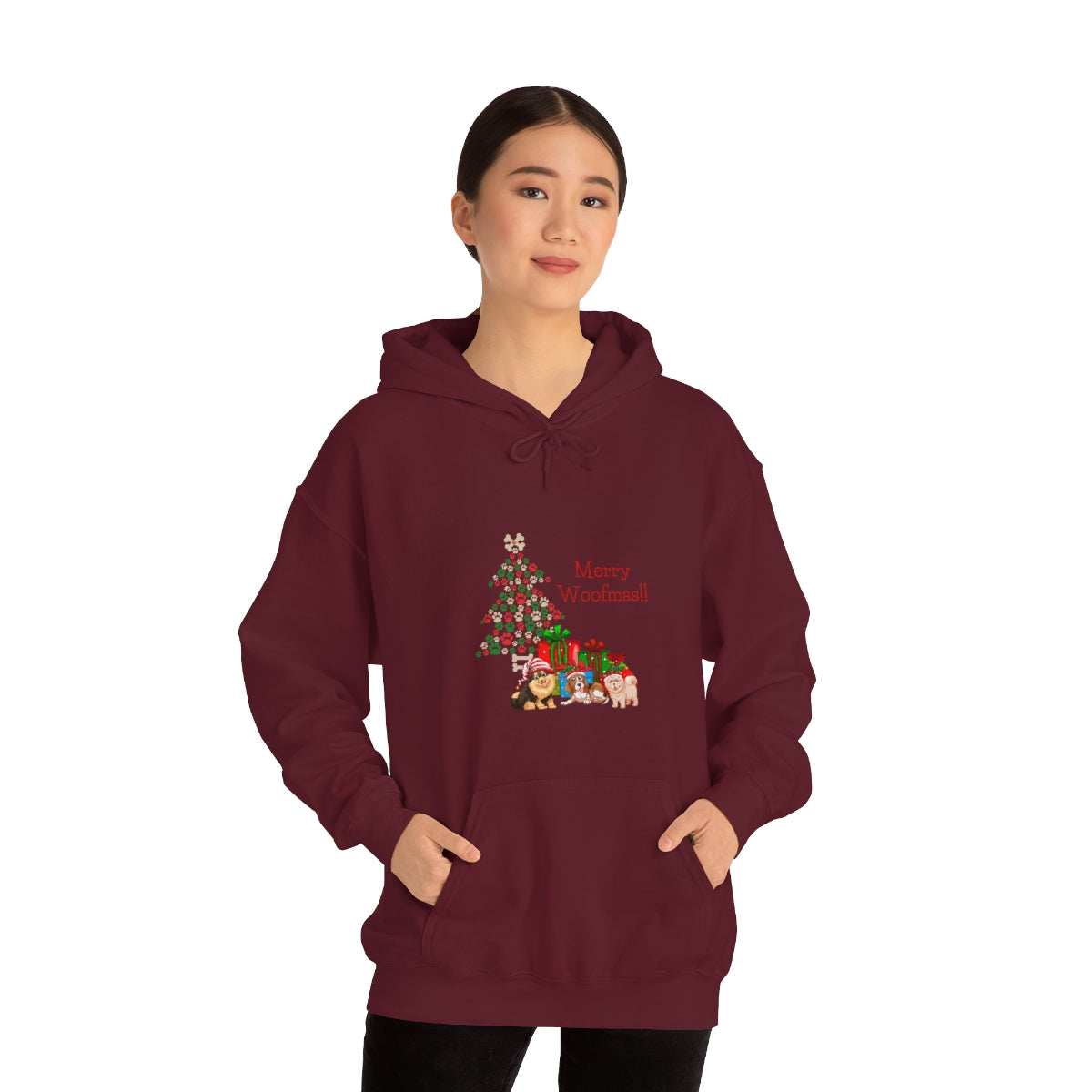 Merry Woolfmas Unisex Heavy Blend™ Hooded Sweatshirt