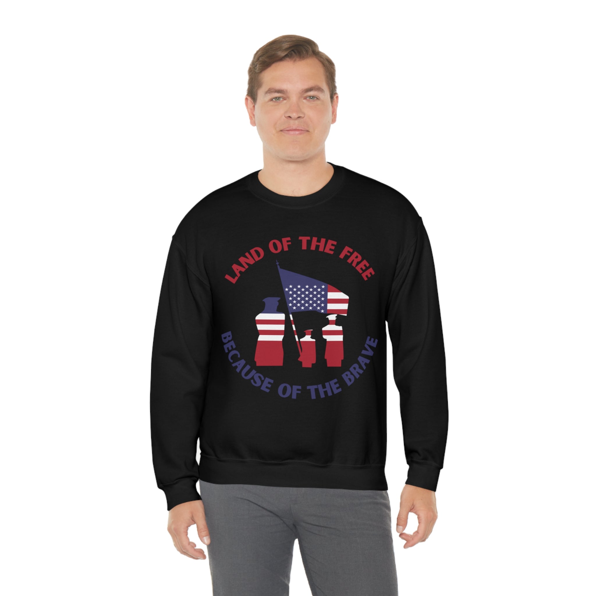 Memorial Day Land Of The Free Unisex Heavy Blend™ Crewneck Sweatshirt