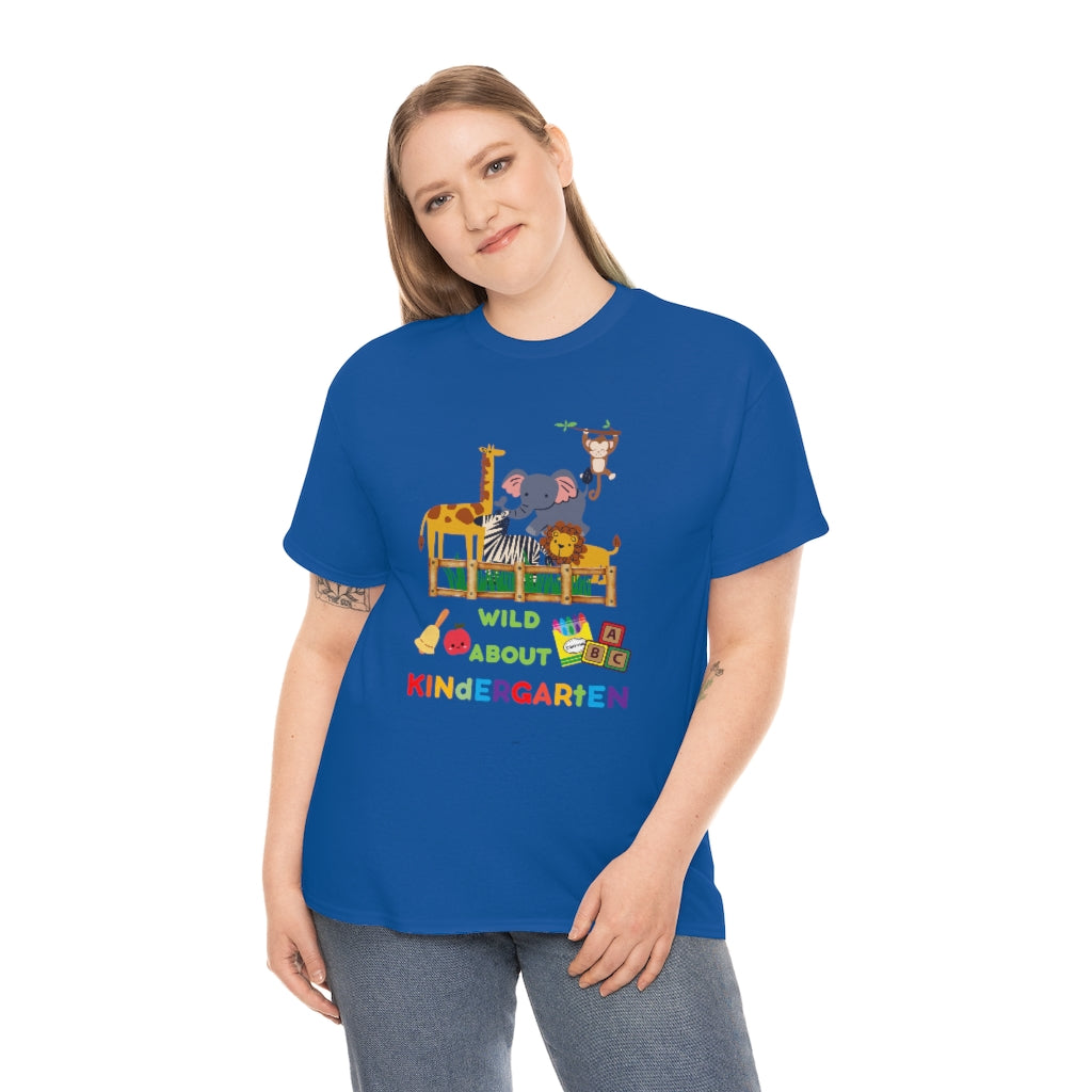 Wild About Kindergarten Unisex Heavy Cotton Tee