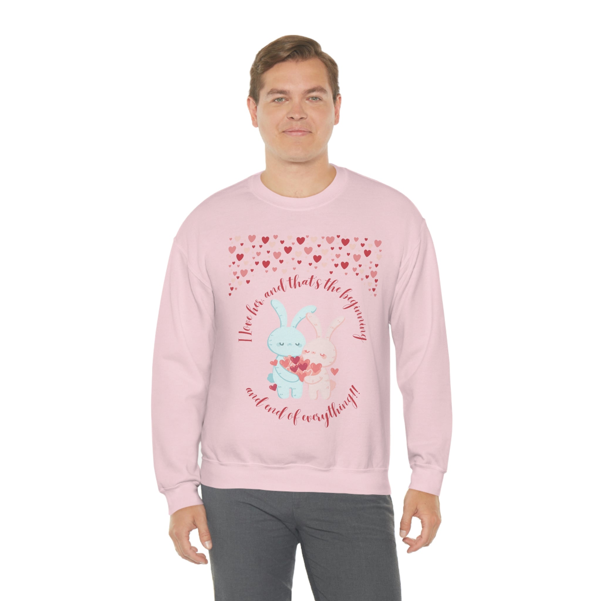 The I Love Her U & Me Unisex Heavy Blend™ Crewneck Sweatshirt