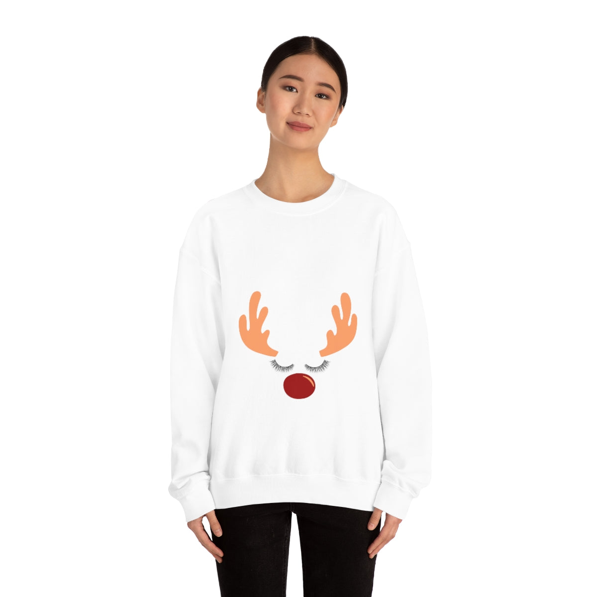 Reindeer Christmas Unisex Heavy Blend™ Crewneck Sweatshirt