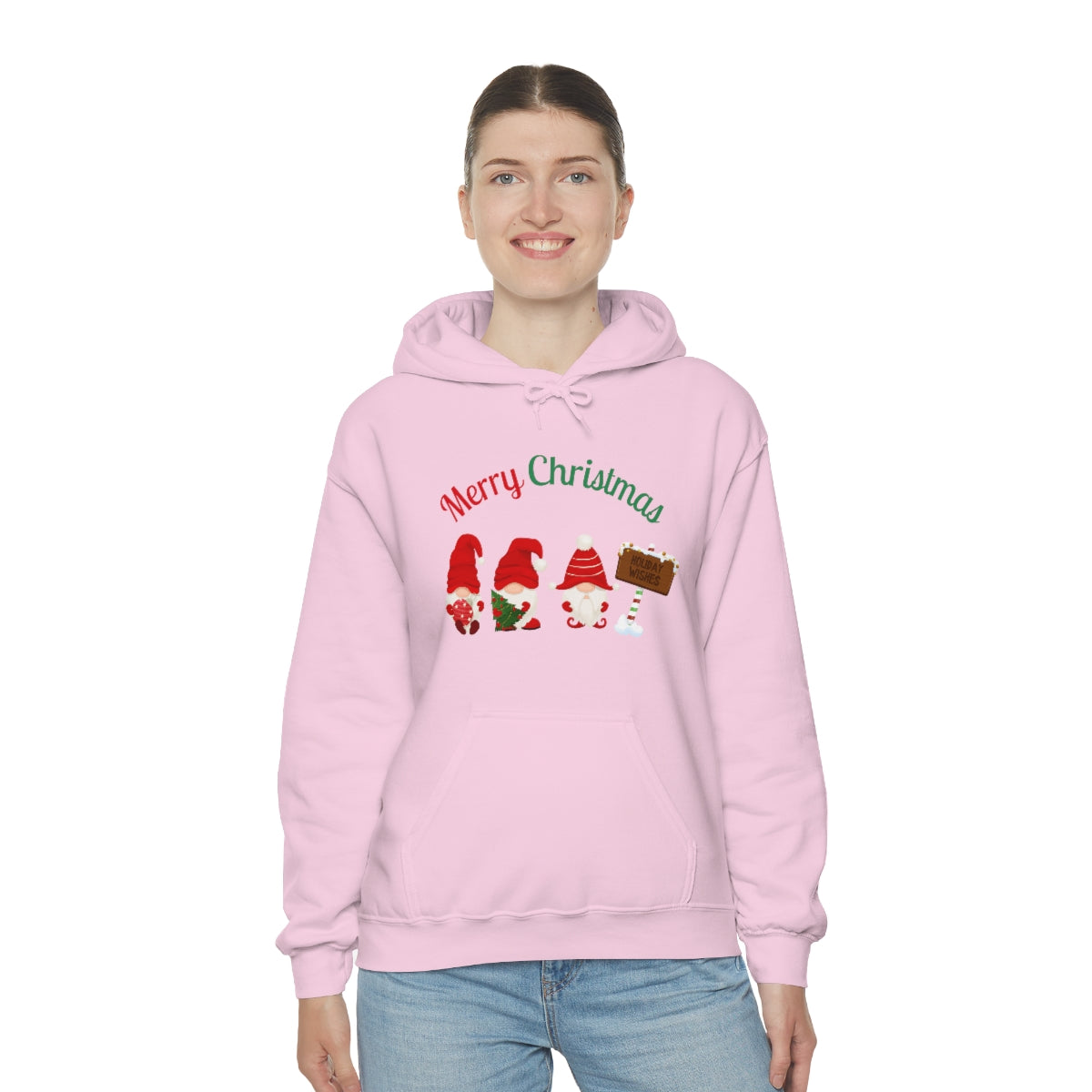 Cute Gnome Merry Christmas Unisex Heavy Blend™ Hooded Sweatshirt