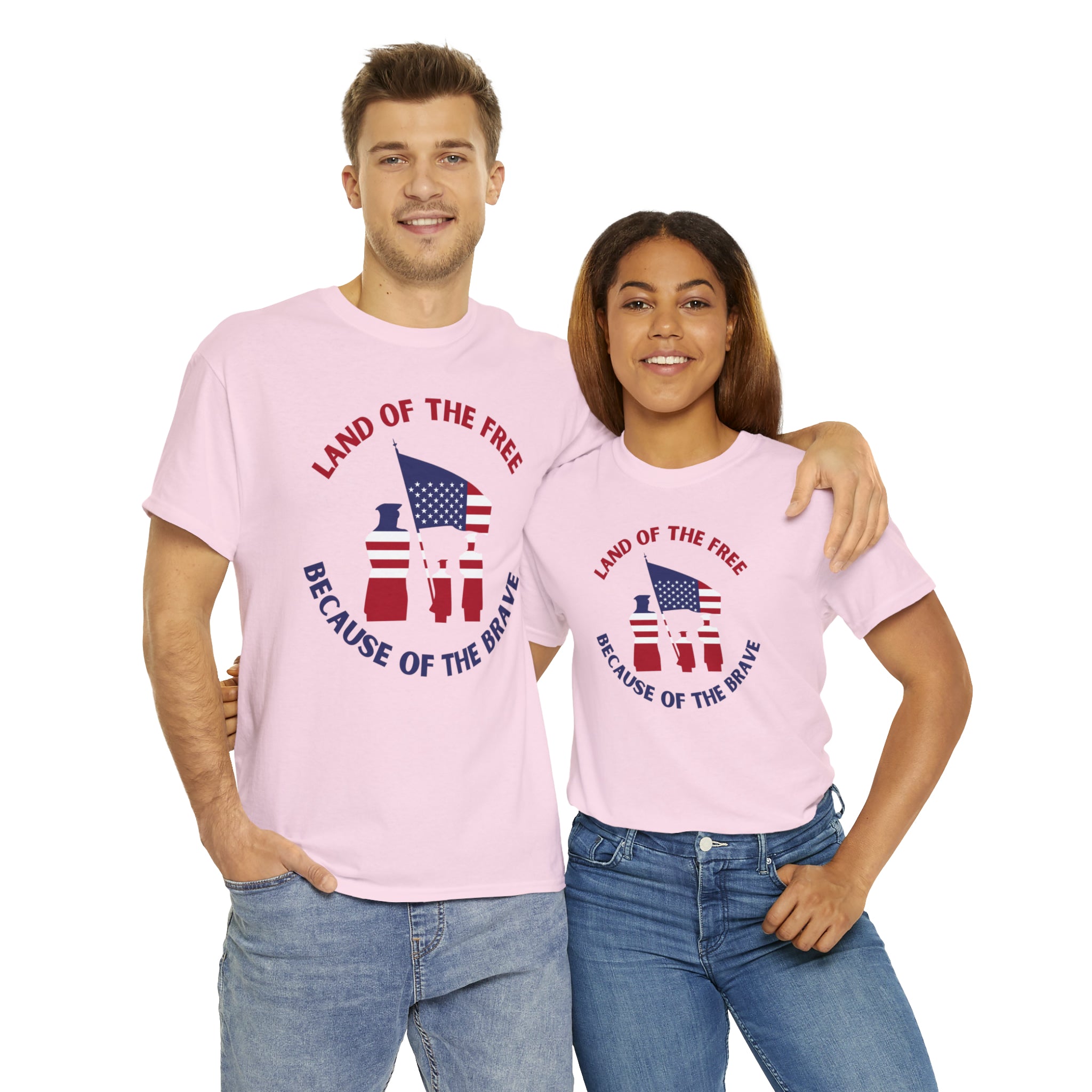 Memorial Day Land of The Free Unisex Heavy Cotton Tee