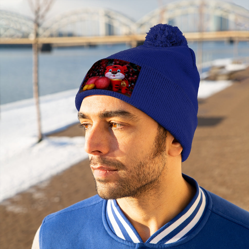 Tiger Pom Pom Beanie