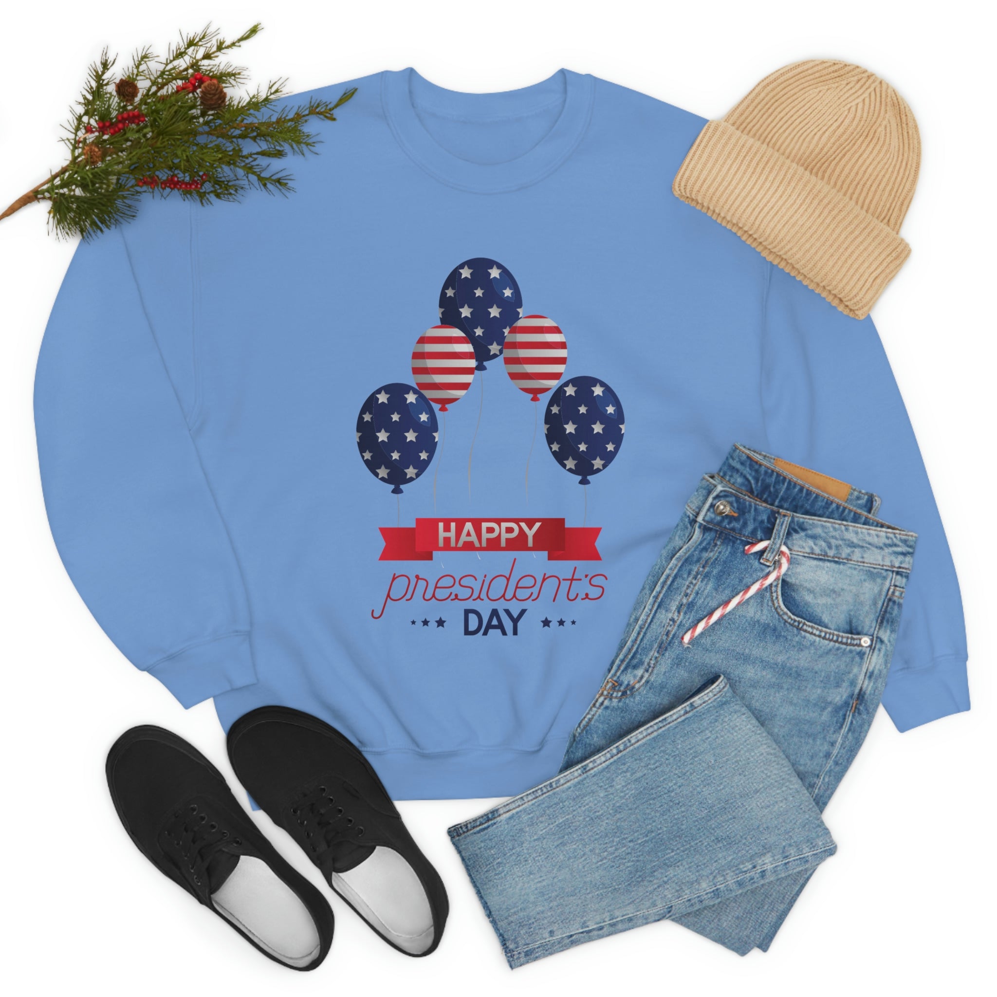 Happy President's Day Stars & Stripe Unisex Heavy Blend™ Crewneck Sweatshirt