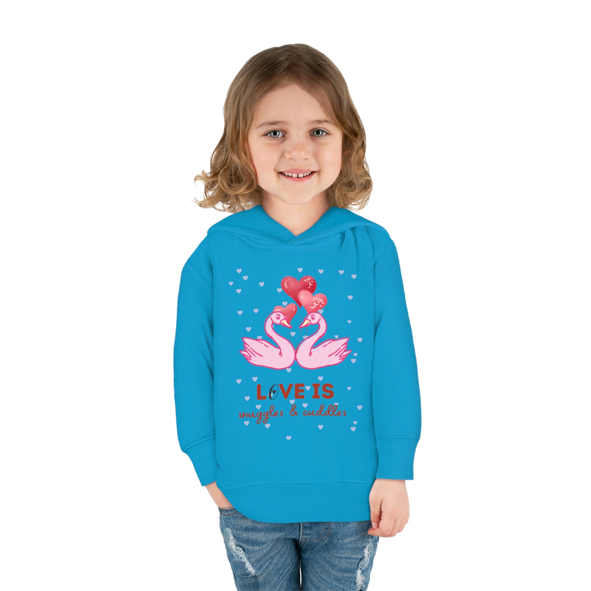 Love Is Snuggle & Cuddles Toddler Pullover Fleece Hoodie