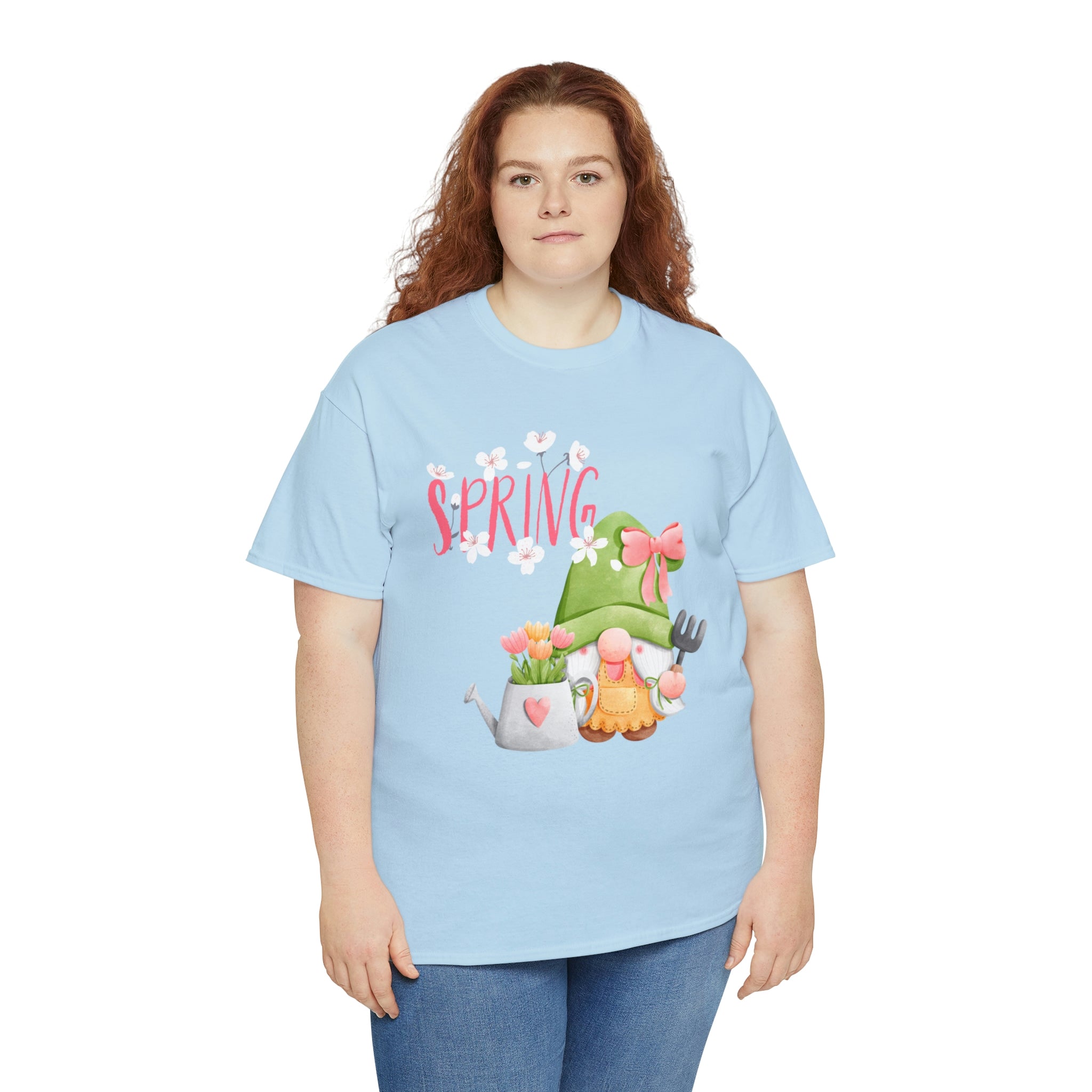 Gnome Happy Spring Unisex Heavy Cotton Tee
