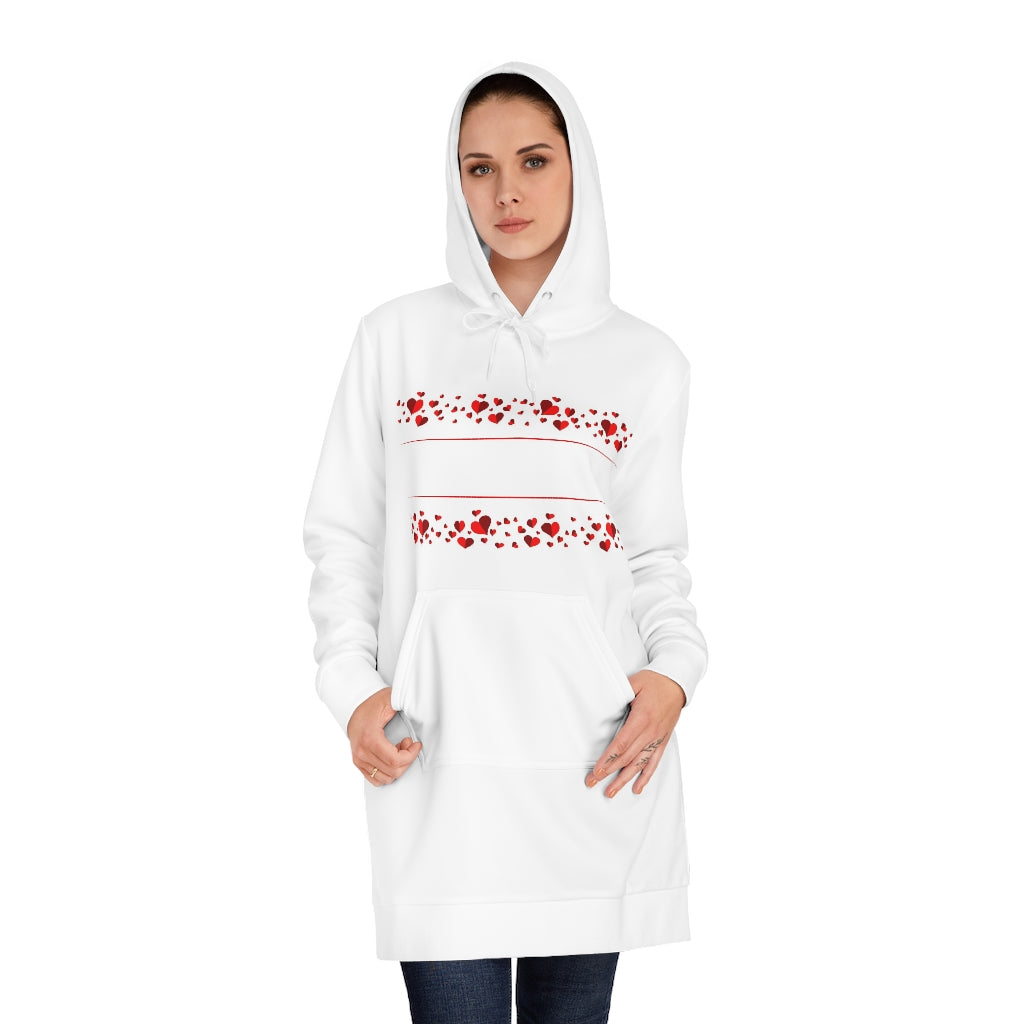 Little Hearts Women's Hoodie Dress (AOP)