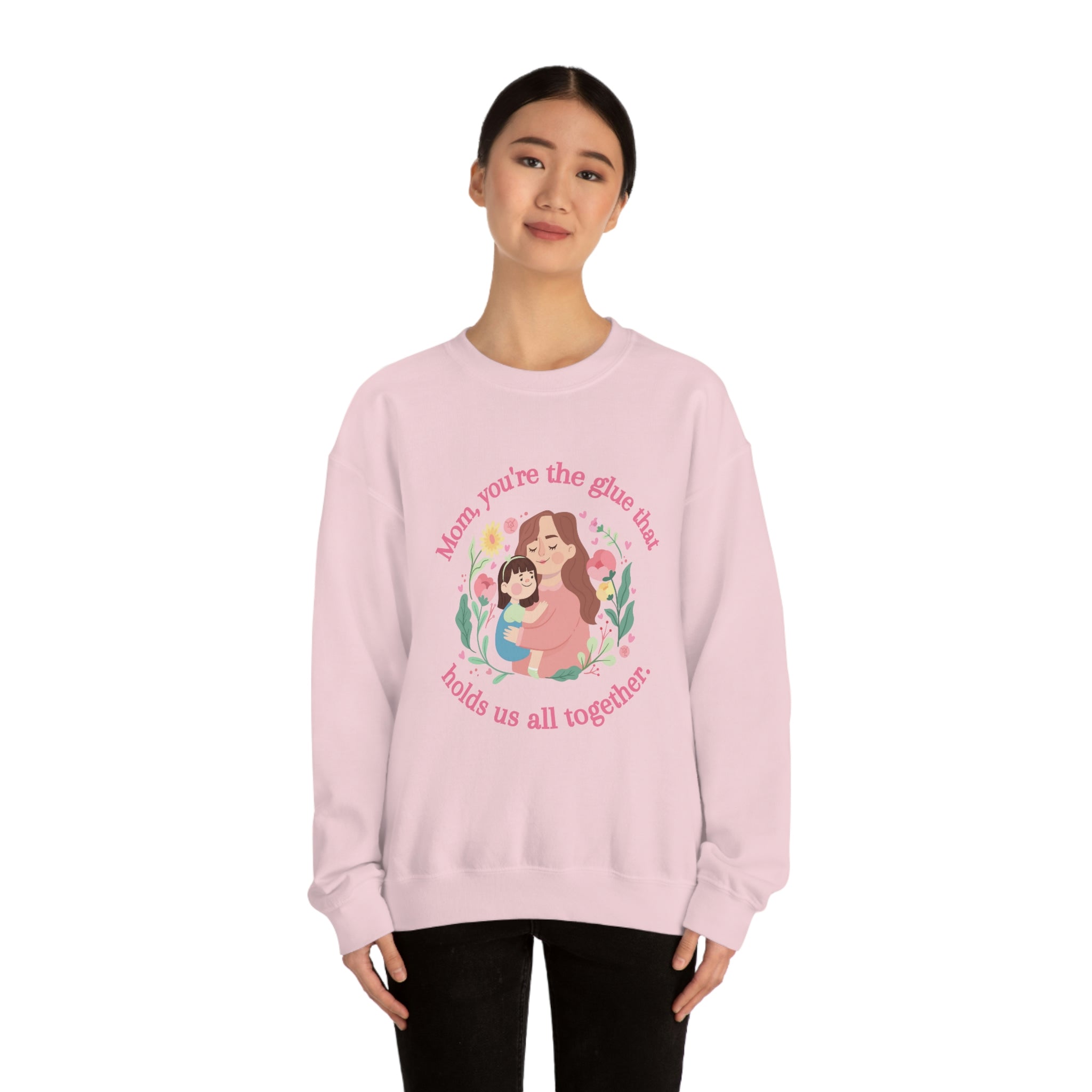 Mom You're The Glue Unisex Heavy Blend™ Crewneck Sweatshirt