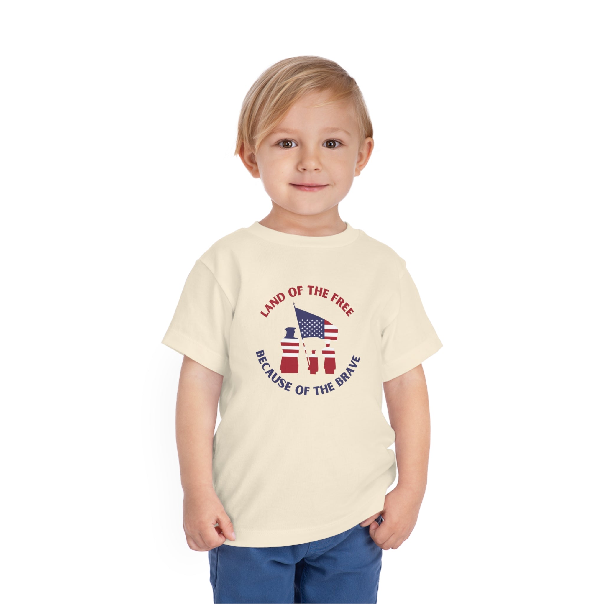 Memorial Day Land Of The Free Toddler Short Sleeve Tee