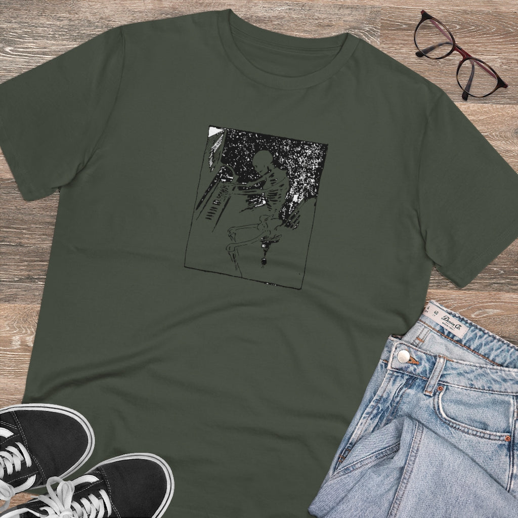 Skeleton Piano Player Organic Creator T-shirt - Unisex