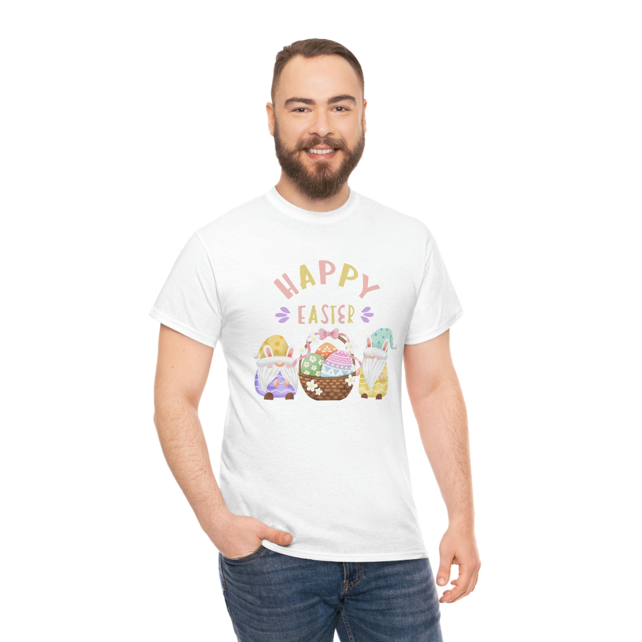 Happy Easter Gnome Unisex Heavy Cotton Tee