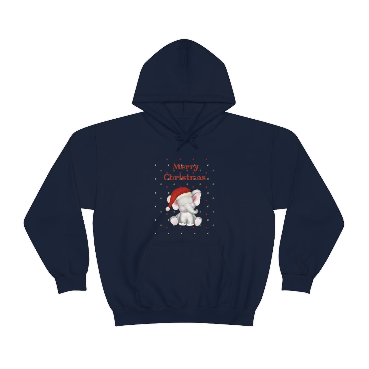 Cute Christmas Elephant Unisex Heavy Blend™ Hooded Sweatshirt