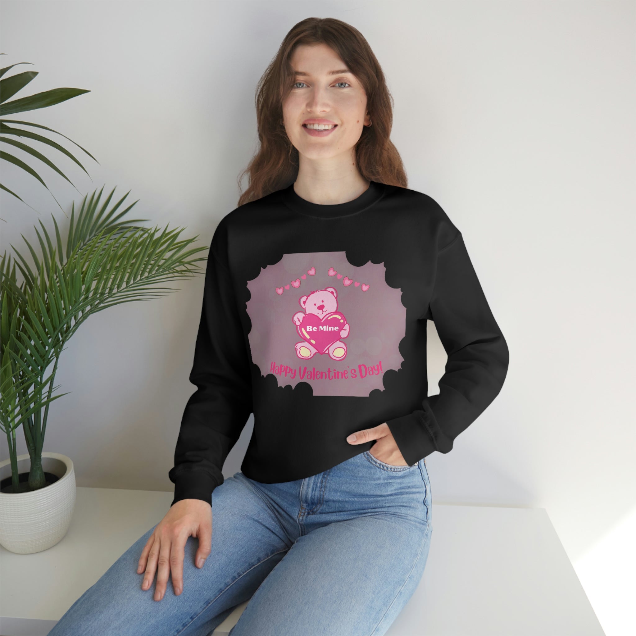 Happy Valentine's Day Be Mine Unisex Heavy Blend™ Crewneck Sweatshirt