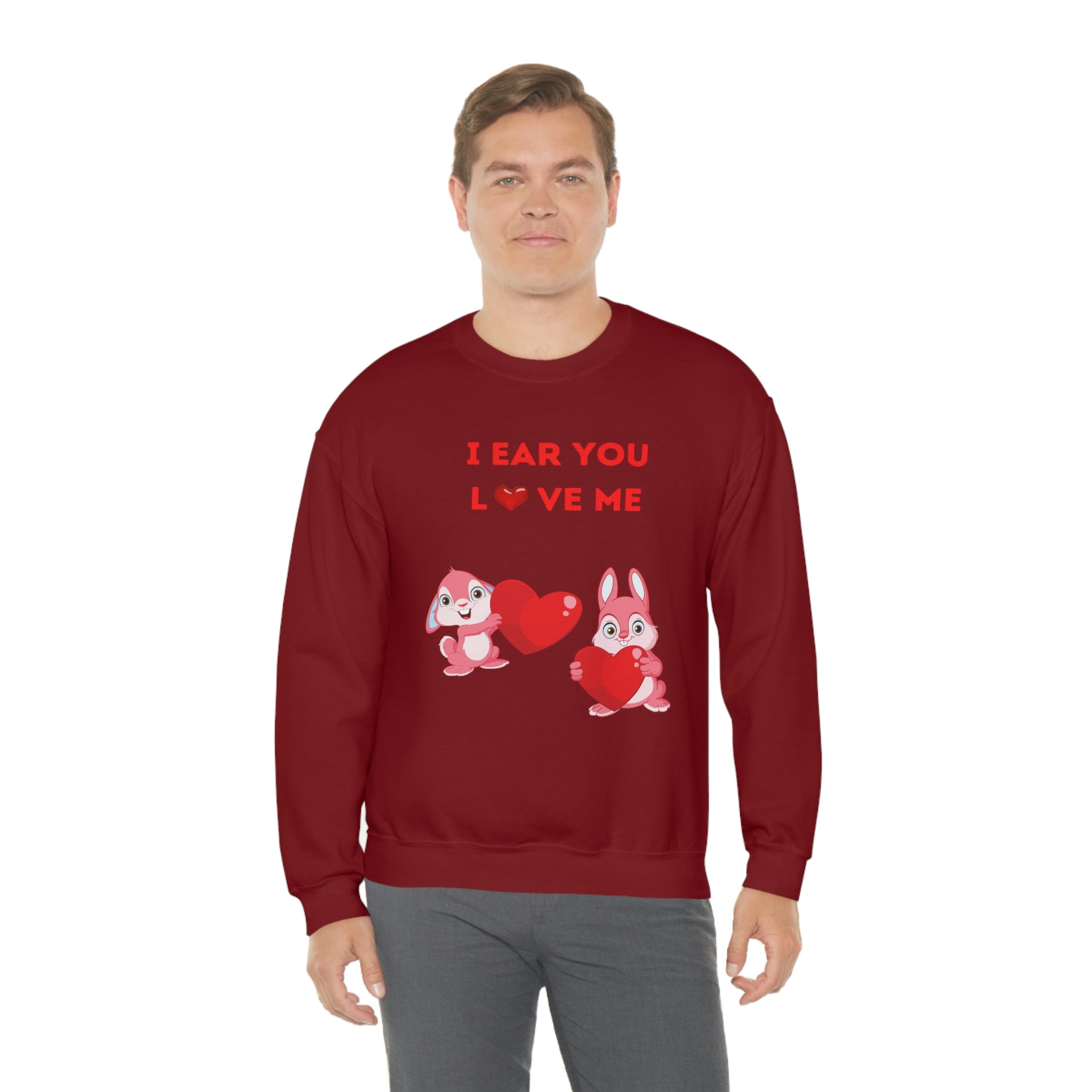 I Ear You Love Me Unisex Heavy Blend™ Crewneck Sweatshirt