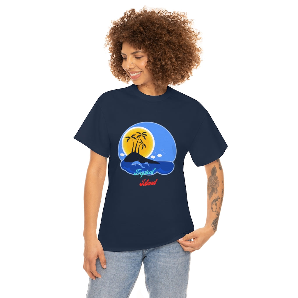 Tropical Island Unisex Heavy Cotton Tee