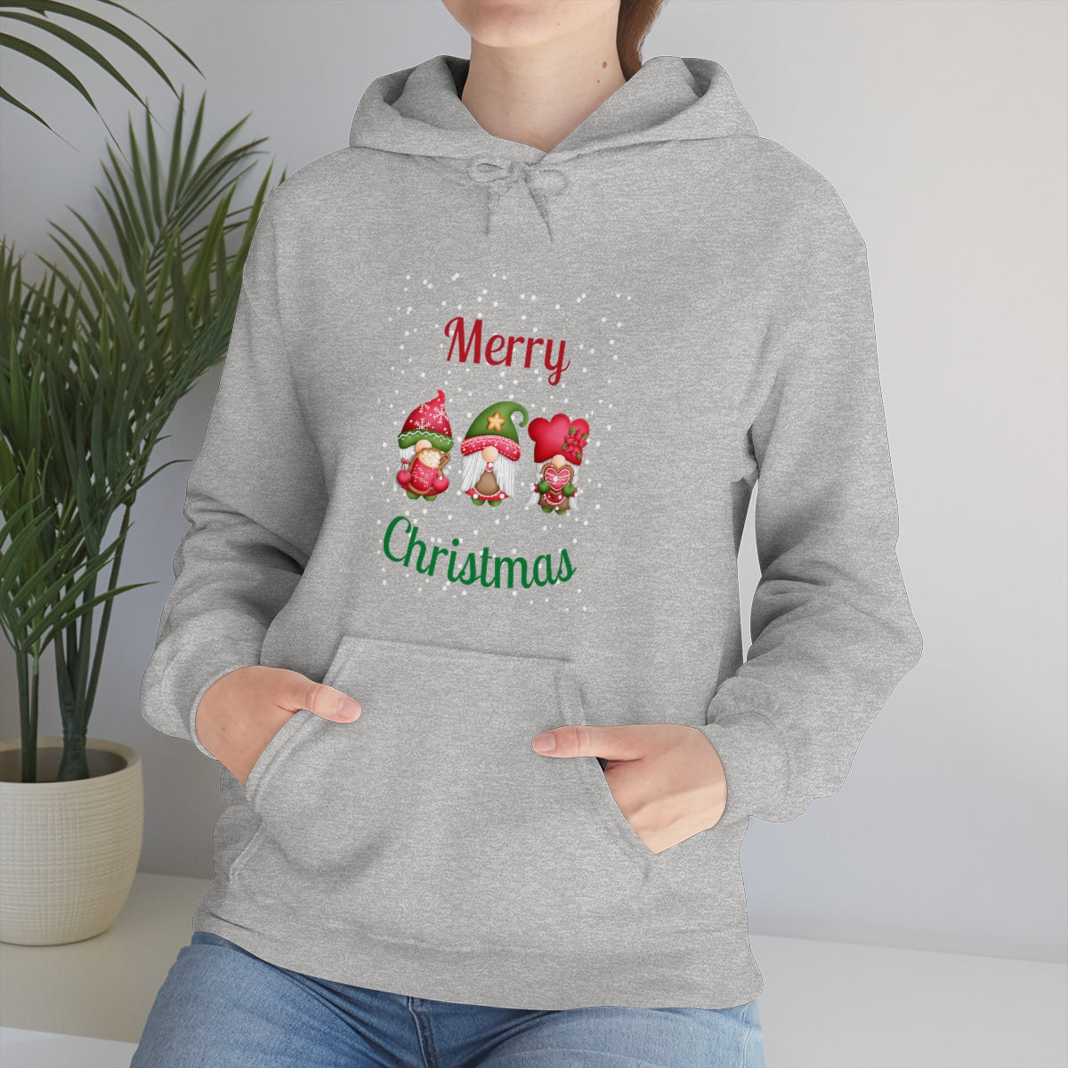 Three Gnomes Merry Christmas Unisex Heavy Blend™ Hooded Sweatshirt