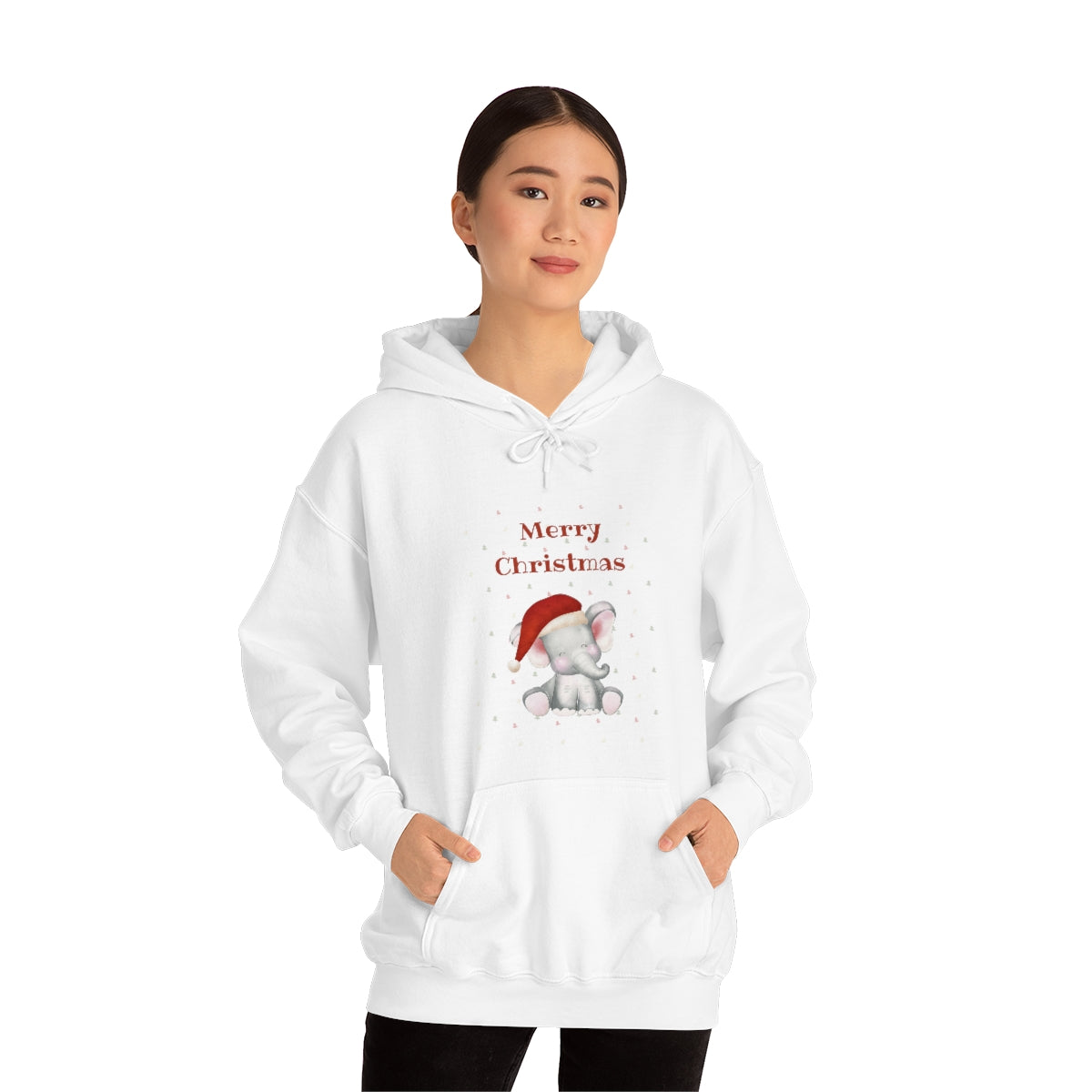 Cute Christmas Elephant Unisex Heavy Blend™ Hooded Sweatshirt
