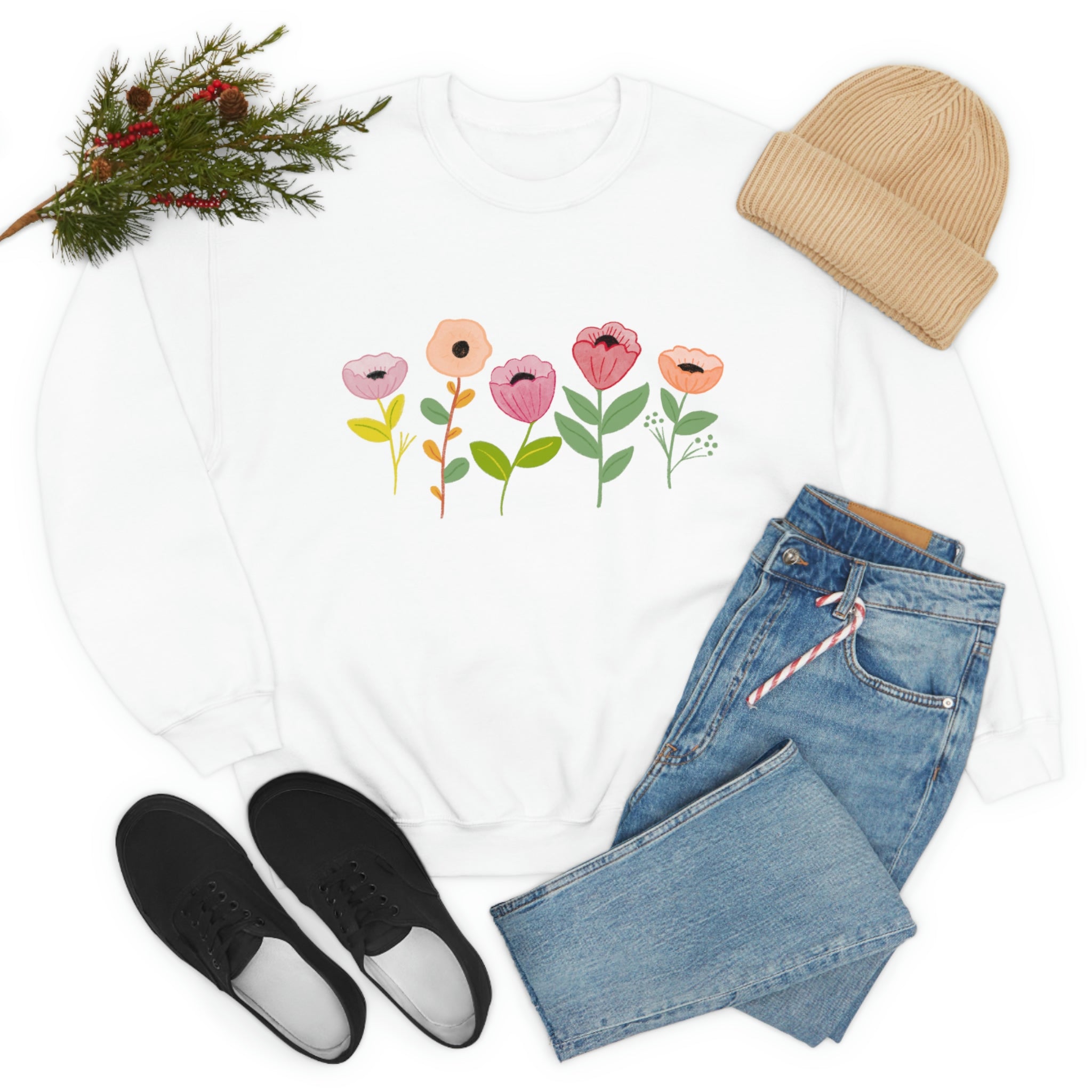 Spring Flowers Unisex Heavy Blend™ Crewneck Sweatshirt