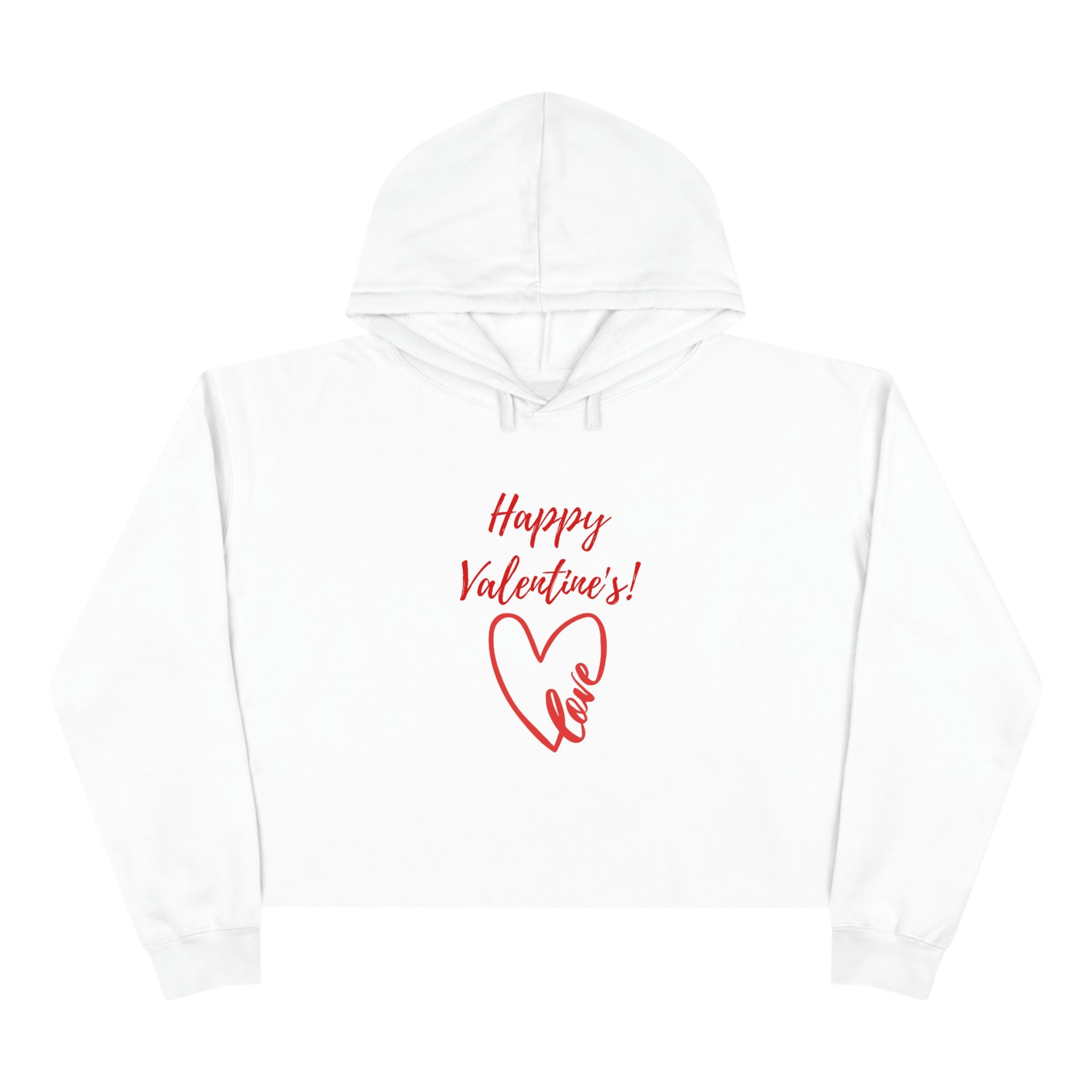 Happy Valentine's Love!! Crop Hoodie