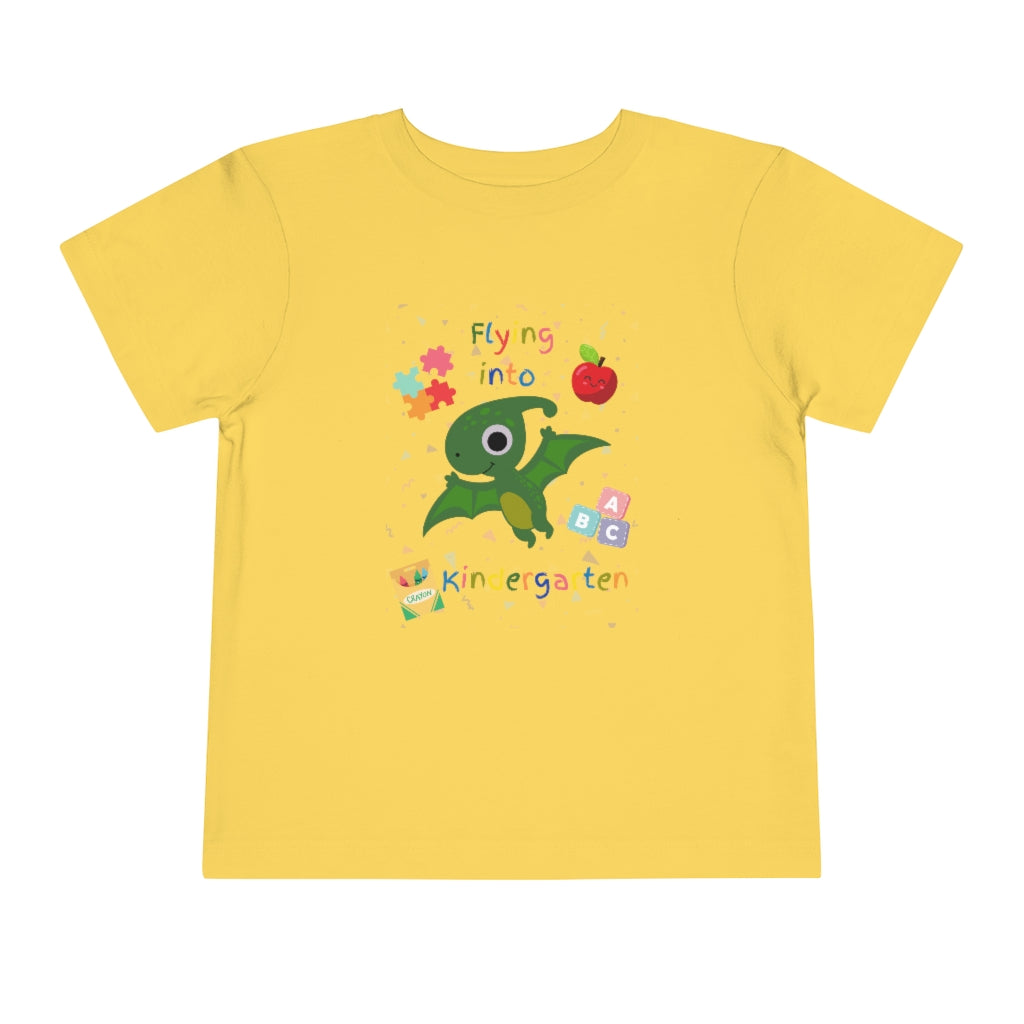 Flying Into Kindergarten Toddler Short Sleeve Tee