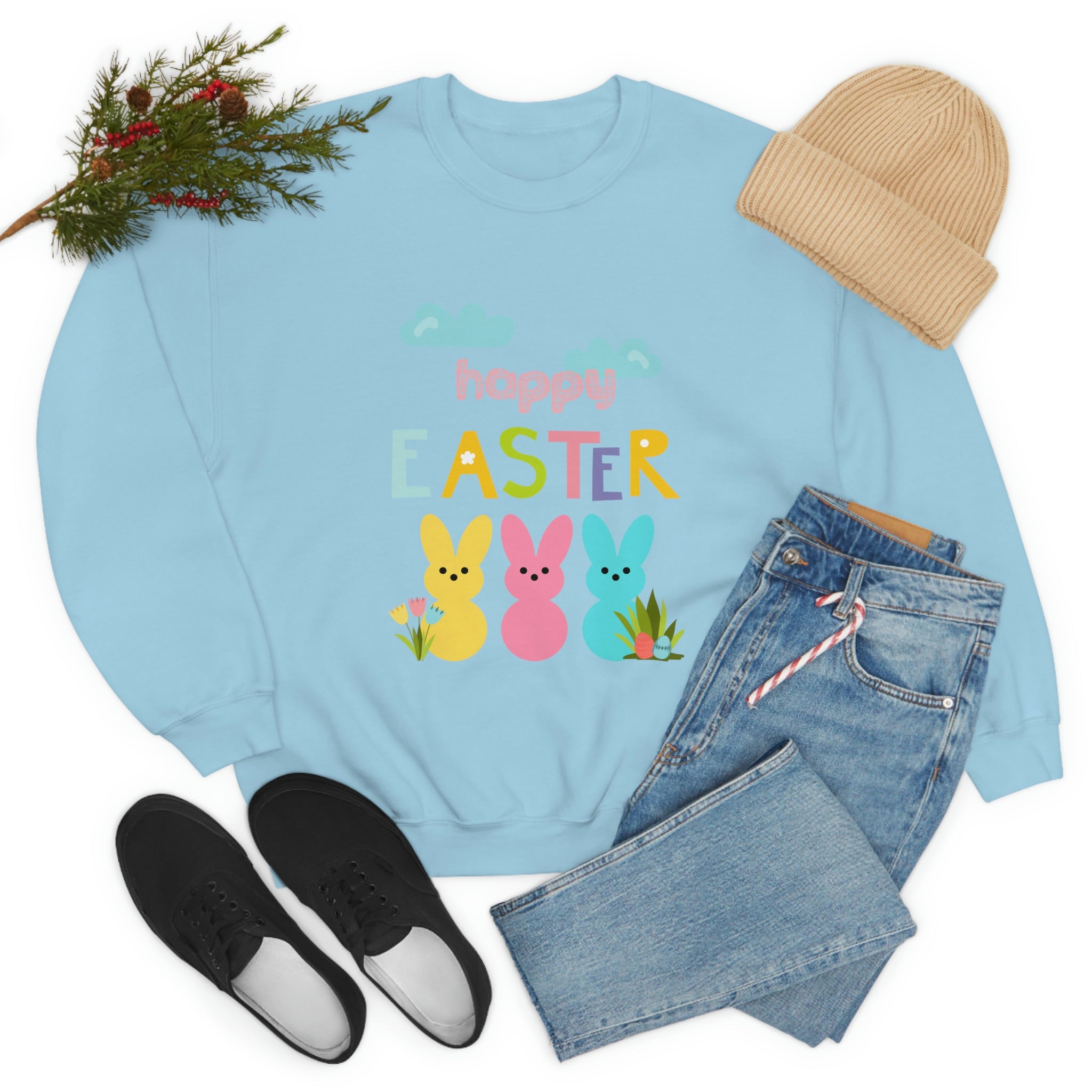 Happy Easter Bunny Unisex Heavy Blend™ Crewneck Sweatshirt