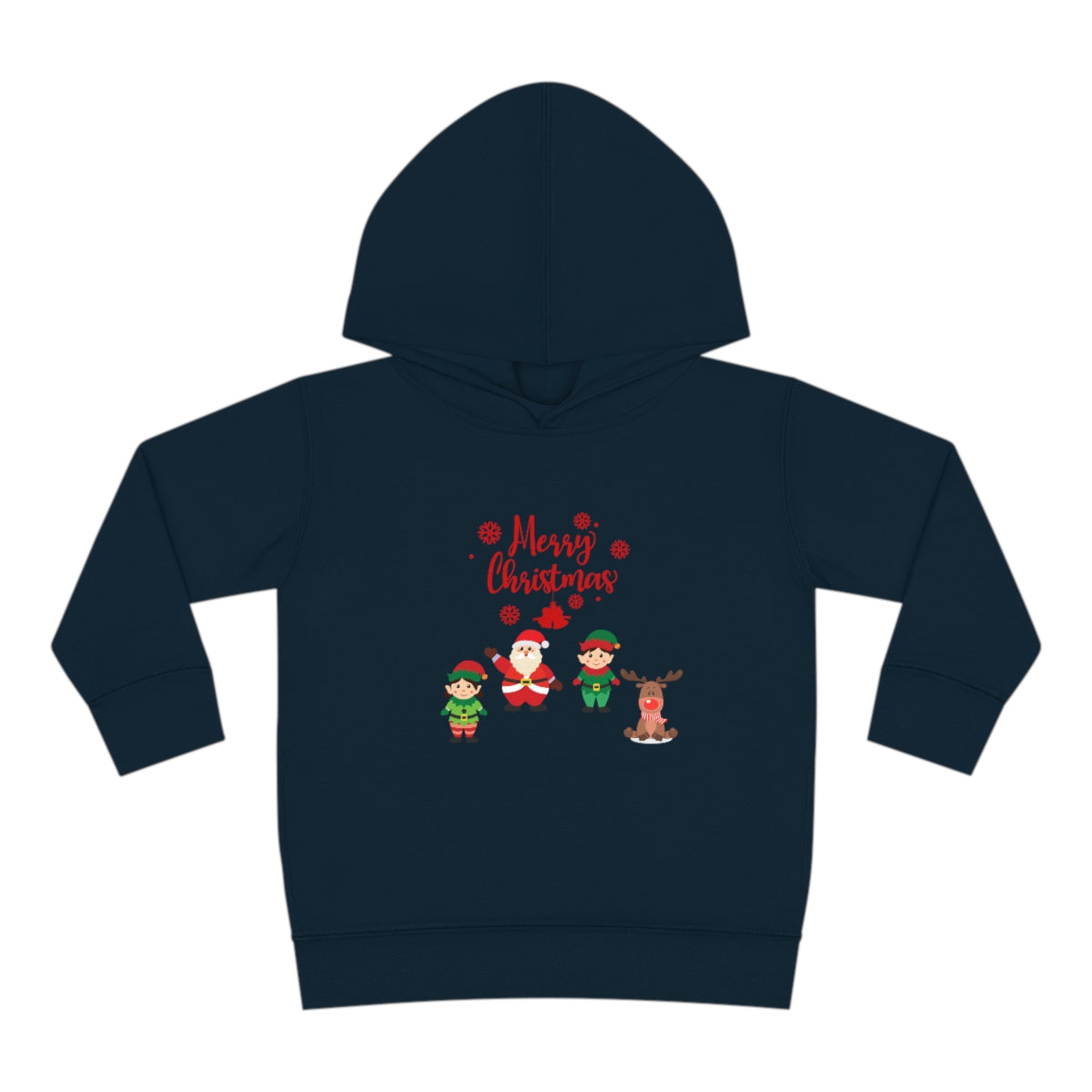 Merry Christmas From Santa & Helpers Toddler Pullover Fleece Hoodie