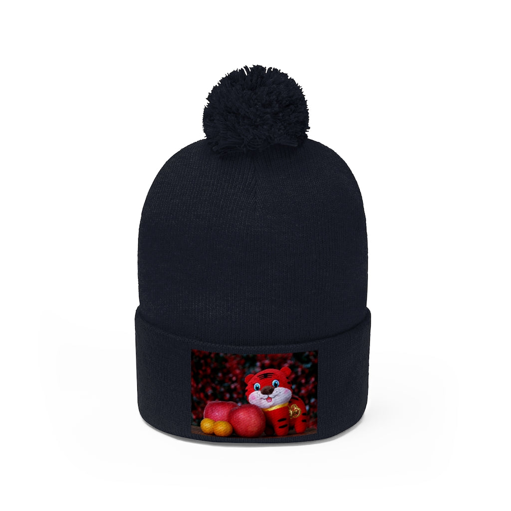 Tiger Pom Pom Beanie