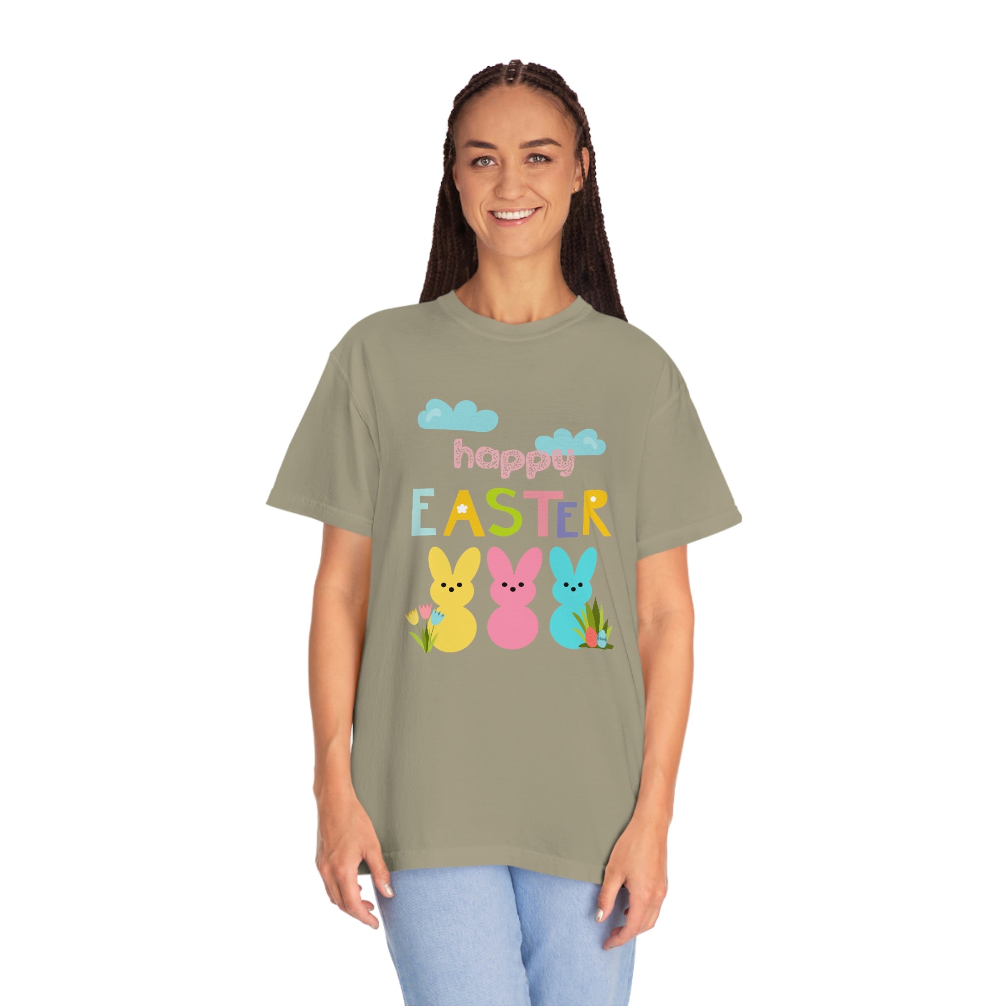 Happy Easter Bunny Unisex Garment-Dyed T-shirt