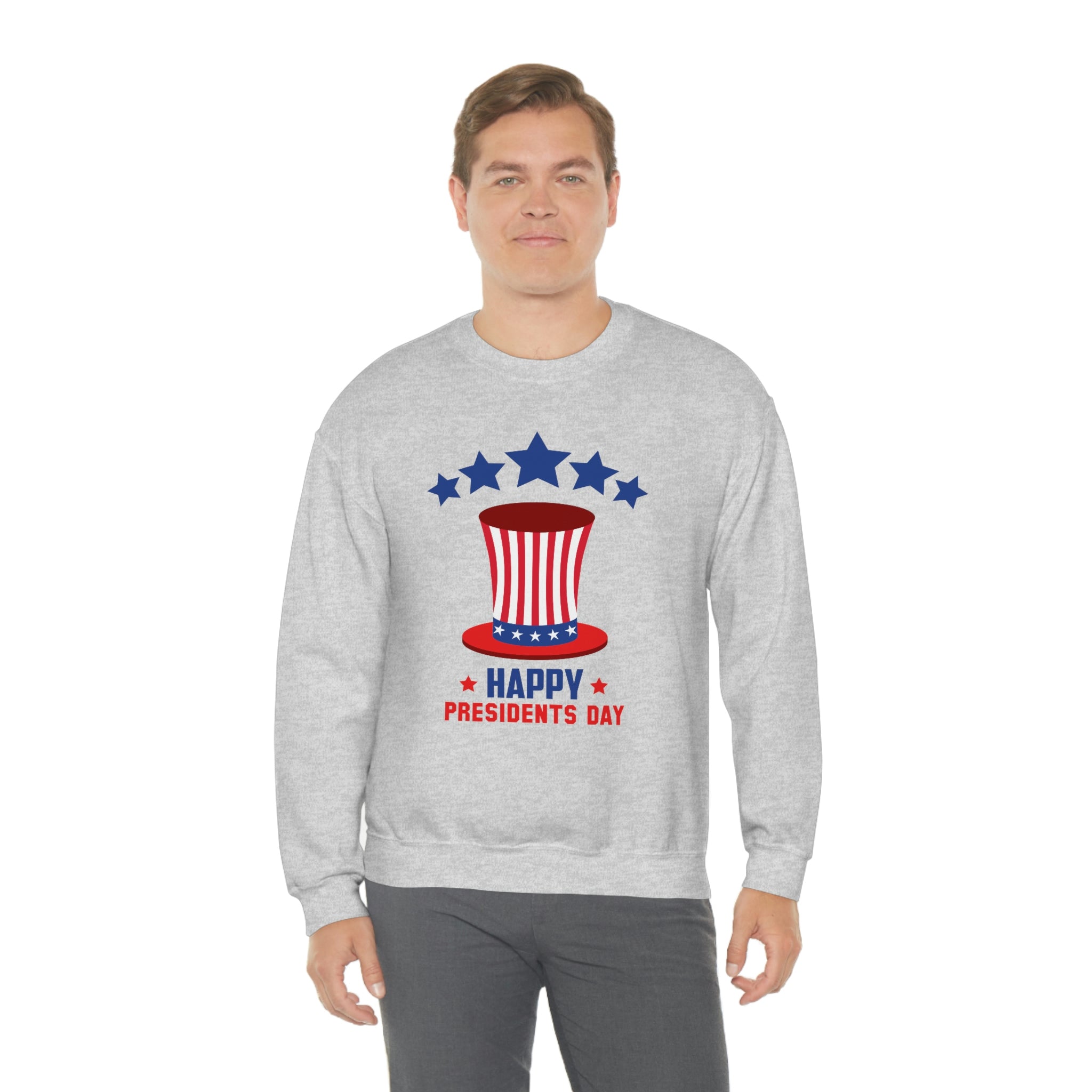 Happy President's Day Hat Unisex Heavy Blend™ Crewneck Sweatshirt