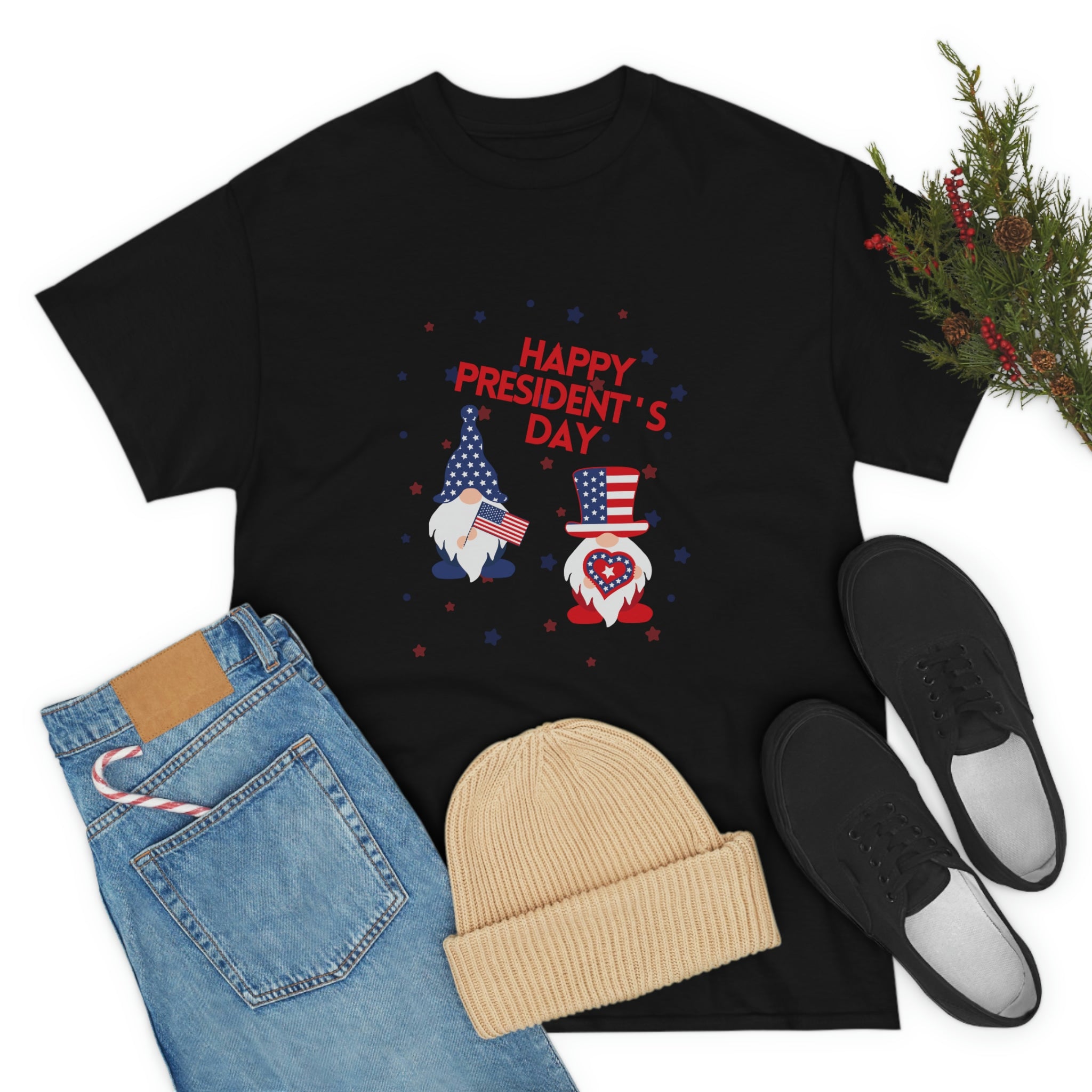 Happy President's Day Gnome Unisex Heavy Cotton Tee